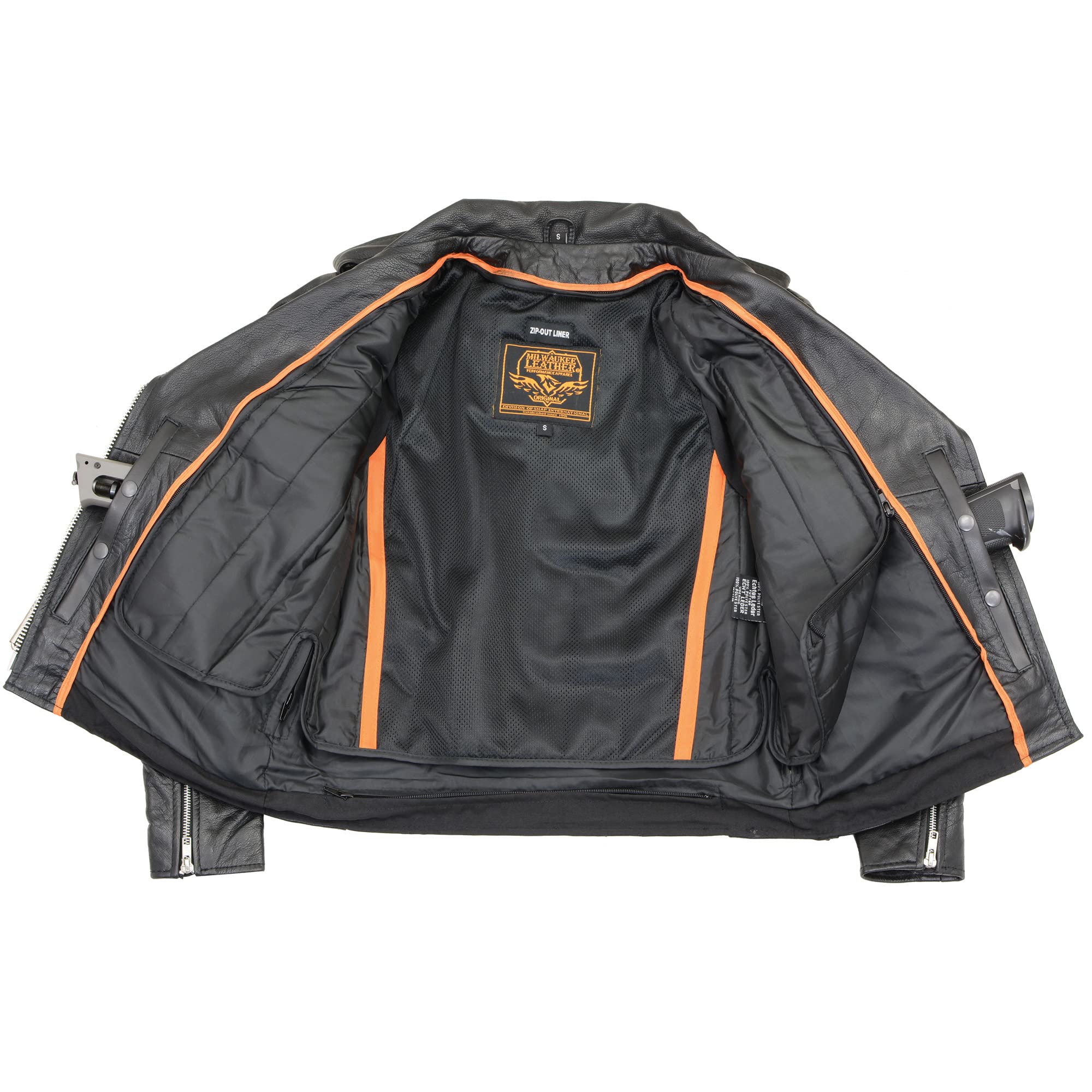 Milwaukee Leather Women's Classic Motorcycle Jacket with Removable Liner - Stylish & Protective Riding Gear for Commuting & Road Trips