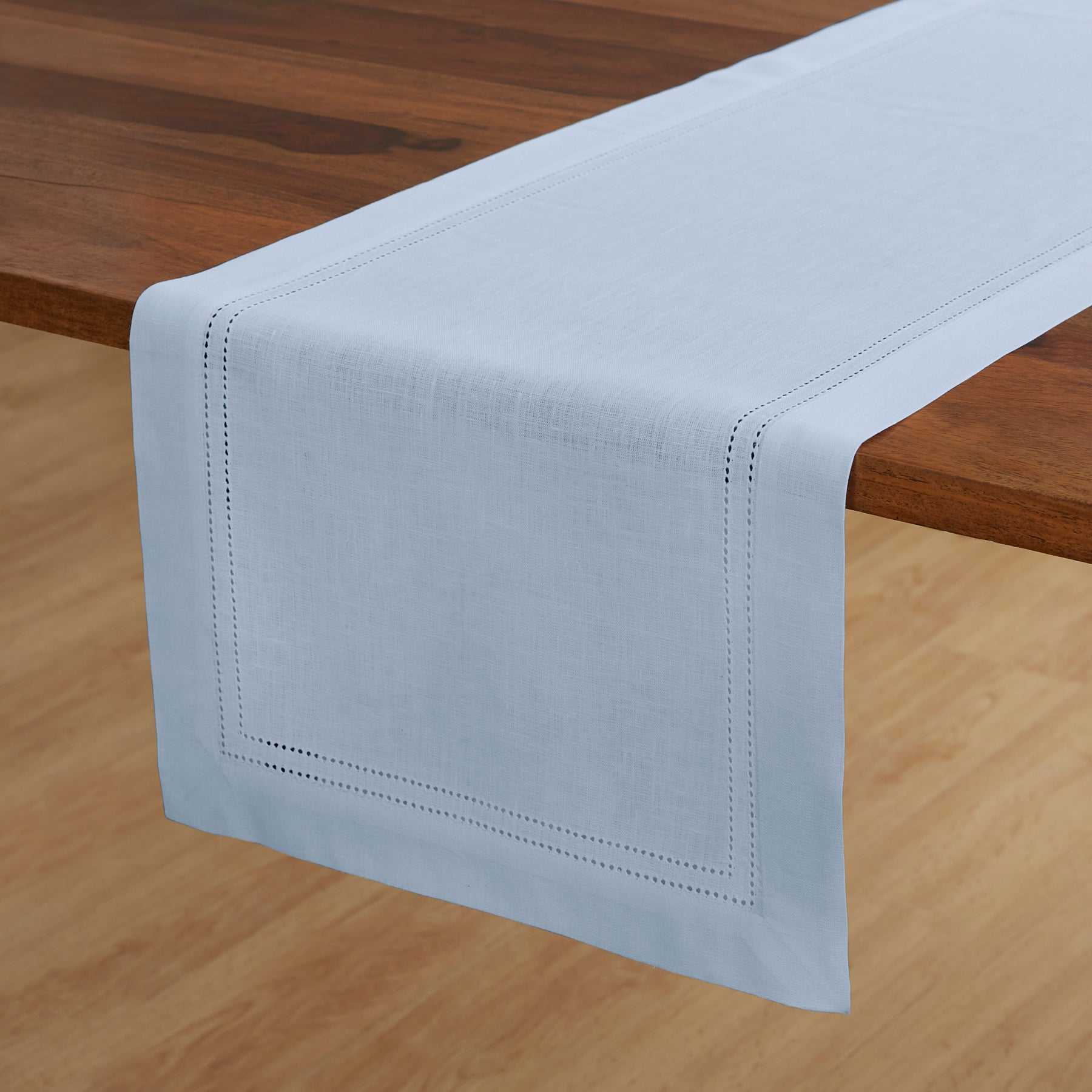 Premium Linen Double Hemstitch Table Runner - Elegant Dining Decor for Weddings, Parties & Home Decor