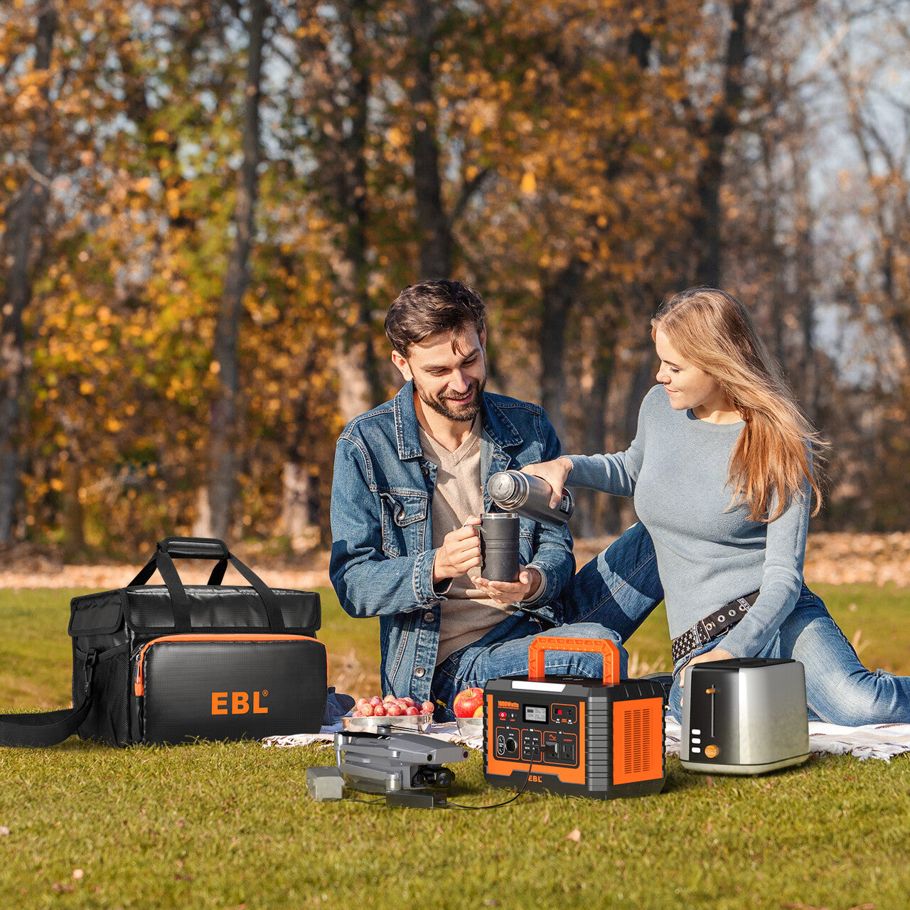 EBL Fireproof and Waterproof Portable Power Station Bag - Emergency Backup for Camping, Home & Outdoor Adventures