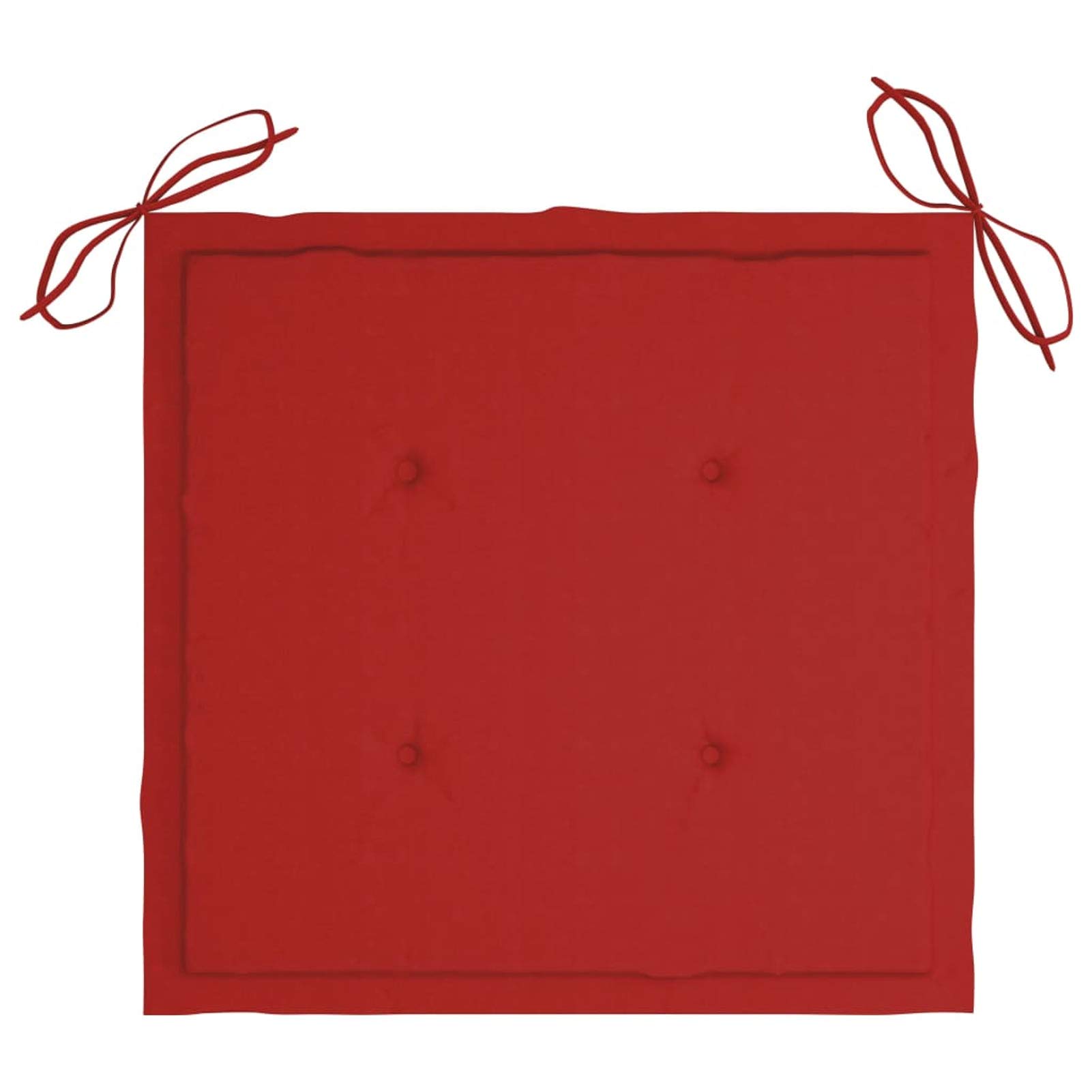 Tidyard 6-Piece Outdoor Chair Cushions Set - 19.7 x 19.7 Inch Red Patio Seat Pads with Water-Resistant Fabric for Garden, Deck, Poolside & Outdoor Furniture (1.2