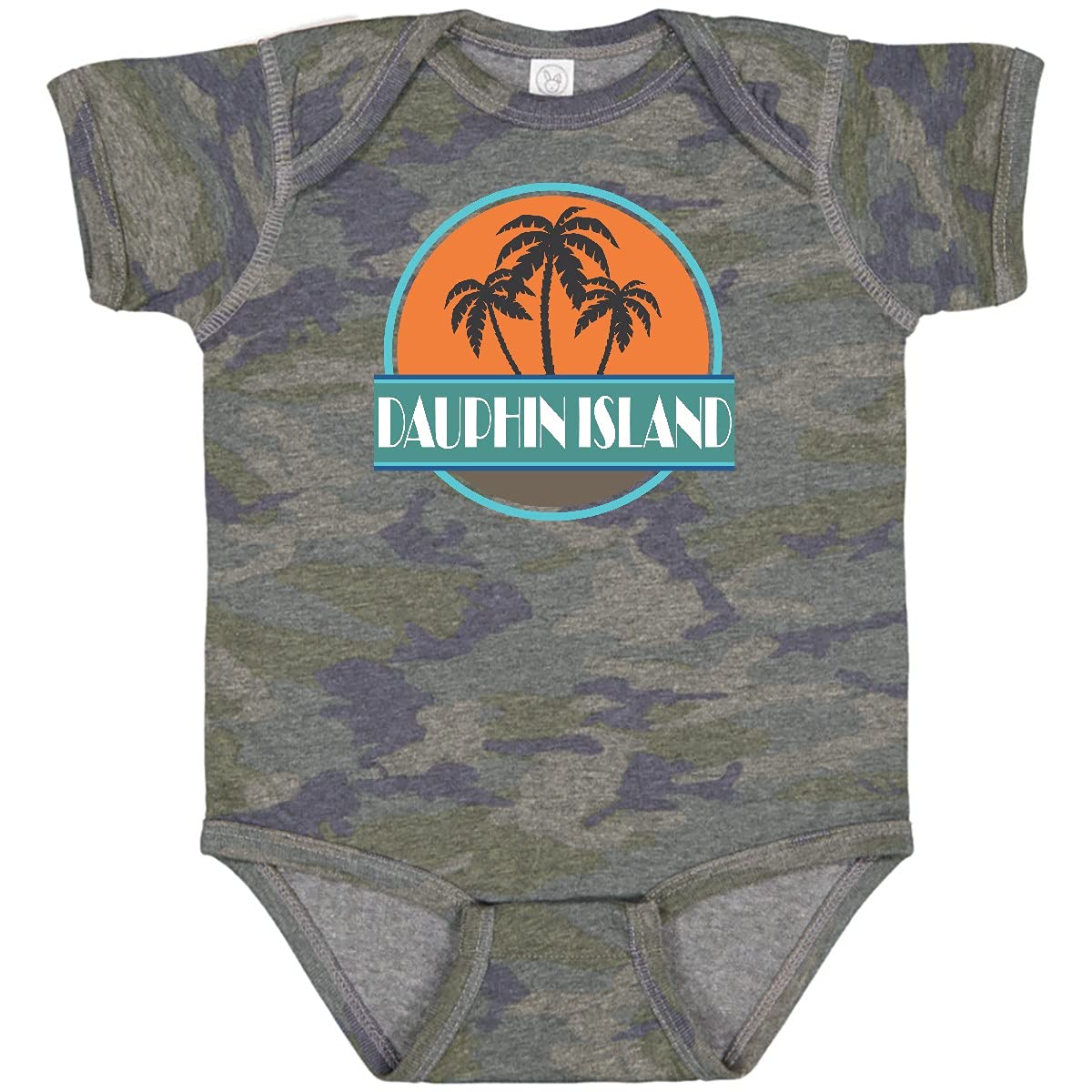 Inktastic Dauphin Island Alabama Vacation Baby Bodysuit - Cute Infant Onesie for Beach Trips & Family Getaways