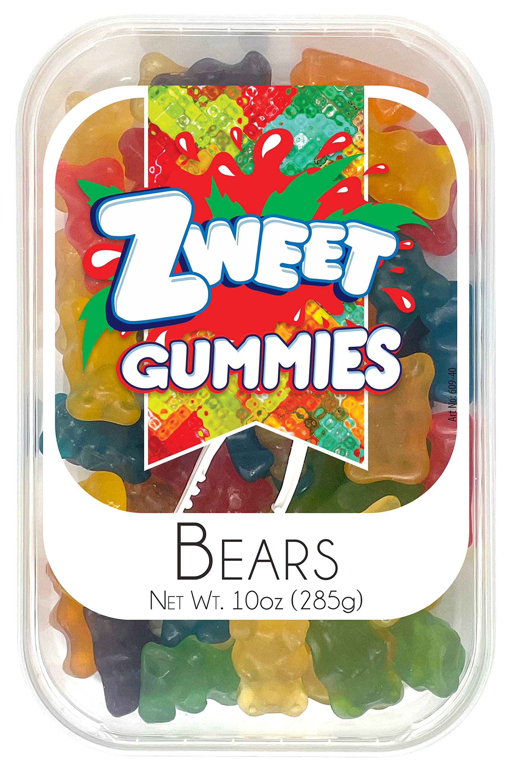 Zweet Gummy Bears 10oz - Kosher & Halal Certified Chewy Candy - Resealable Bag for Freshness - Perfect for Parties, Snacking & Gift Giving