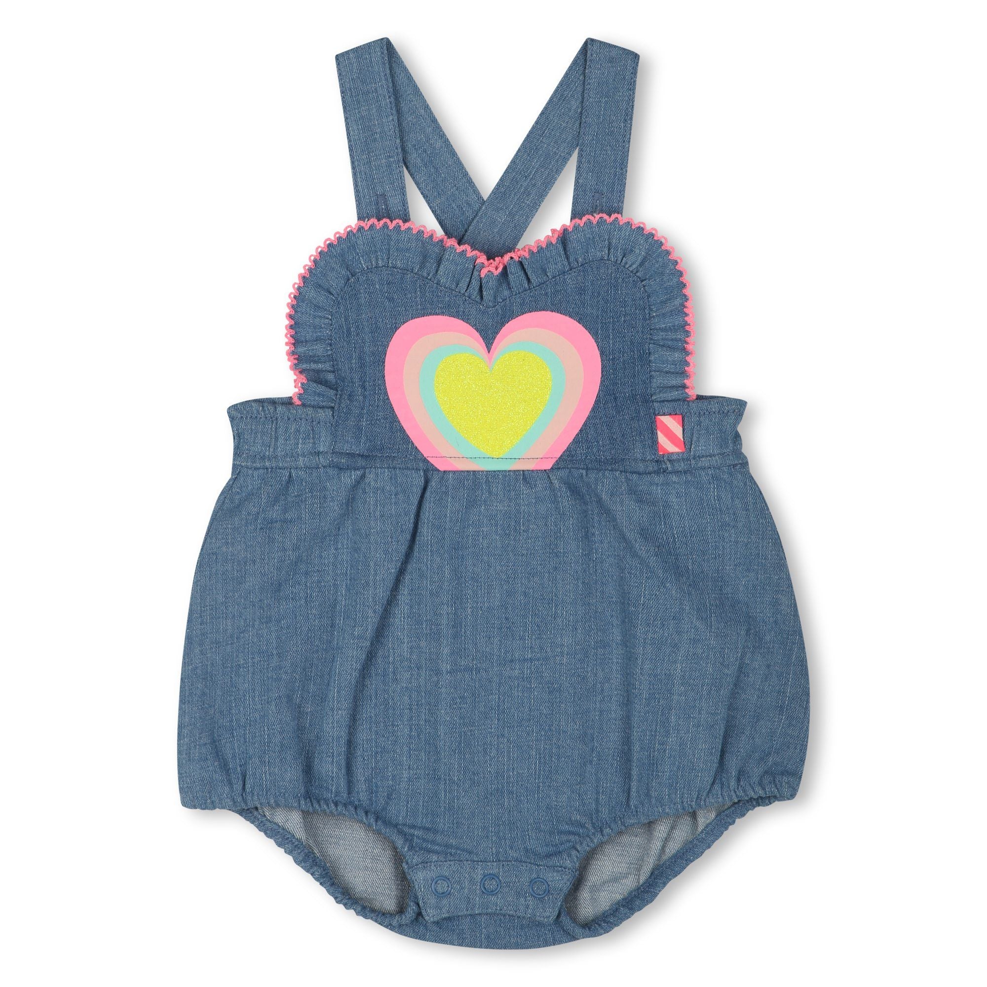 Billieblush Denim Blue Short All-in-One Jumpsuit - Stylish & Comfortable for Casual Outings, Summer Wear, and Beach Vacations
