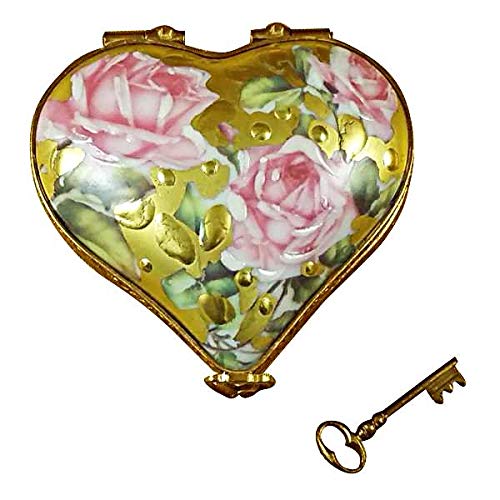 Heart-Shaped Limoges Box - Romantic 'Key to My Heart' Collectible Trinket Box | Perfect for Valentine's Day Gifts, Anniversary Presents & Home Decor