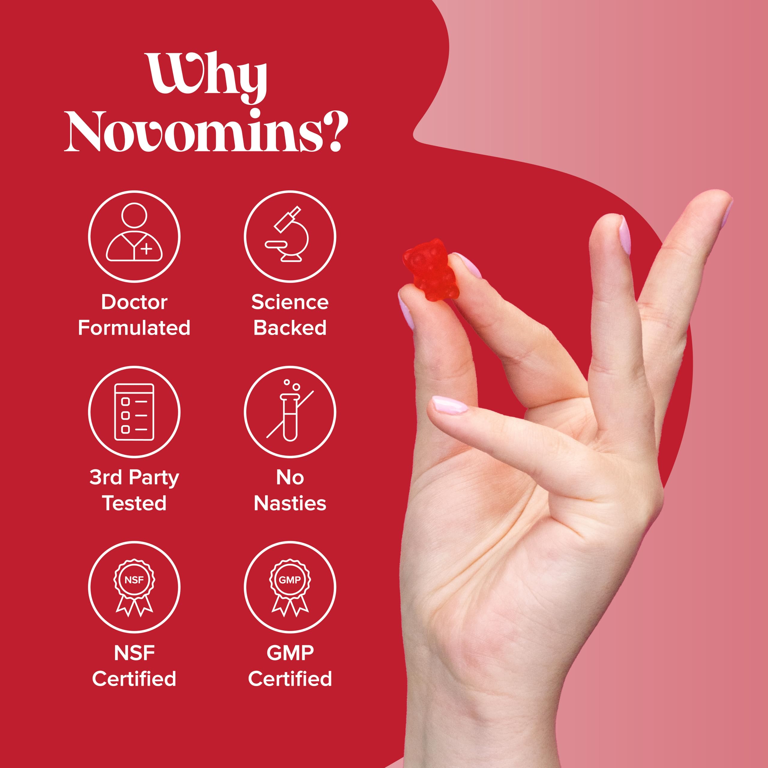 Novomins Kids Multivitamin Gummies - 13 Essential Vitamins for Children - Vegan, Gluten Free, Chewable Supplement - 1 Month Supply - Perfect for Daily Nutrition & Immune Support