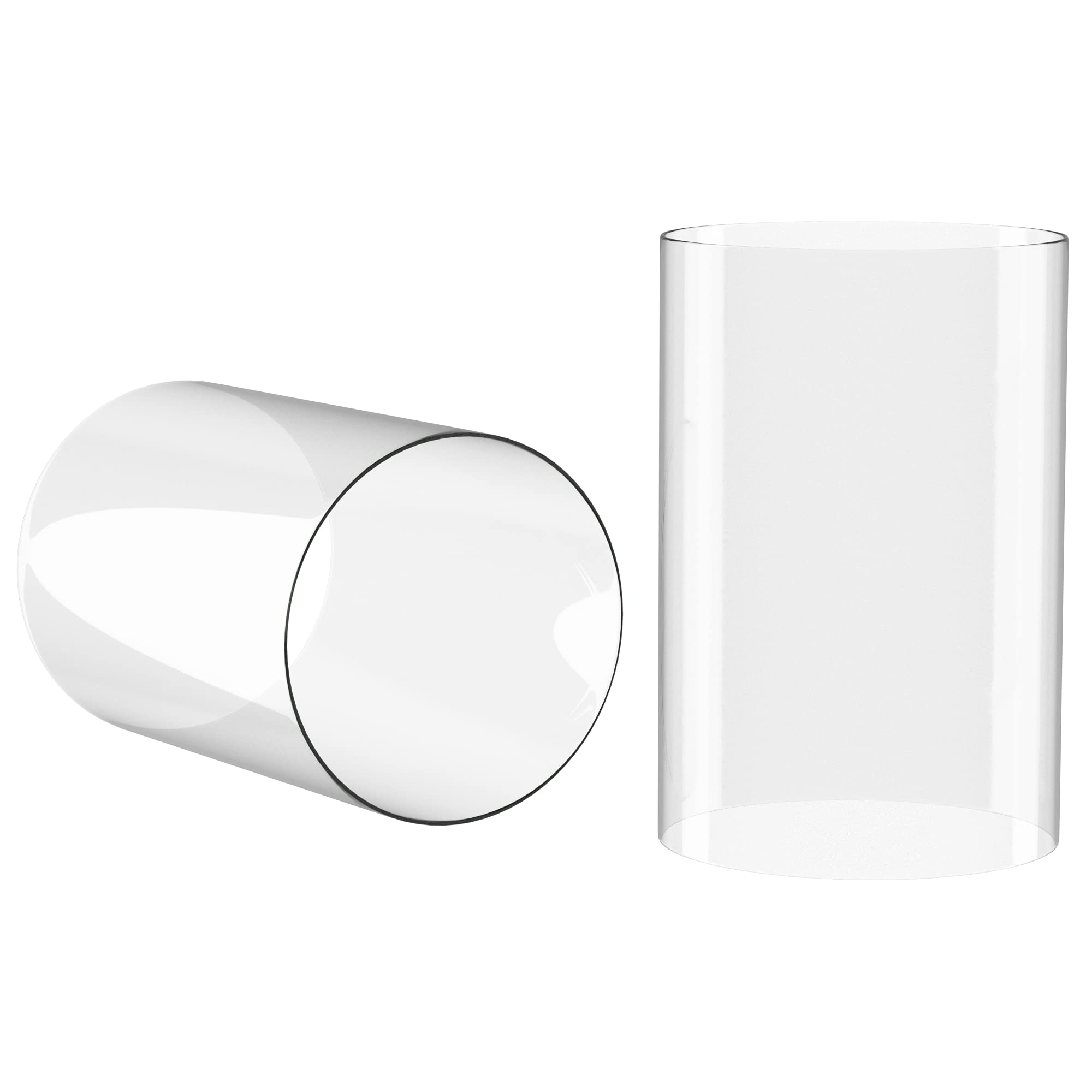 Hurricane Candle Holder - Open Ended Cylindrical Glass Lamp Shade, 5