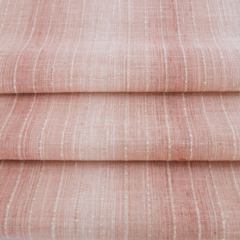 Premium Hyden Stripe Fabric - Soft Blush Pink Cotton Blend for Upholstery, Curtains & DIY Home Decor Projects