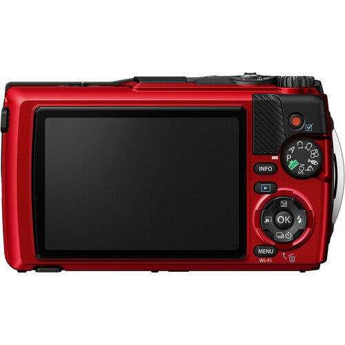 OM SYSTEM Tough TG-7 Waterproof Digital Camera (Red) - 4K Video, Macro Mode & Underwater Photography for Outdoor Adventures, Travel & Snorkeling