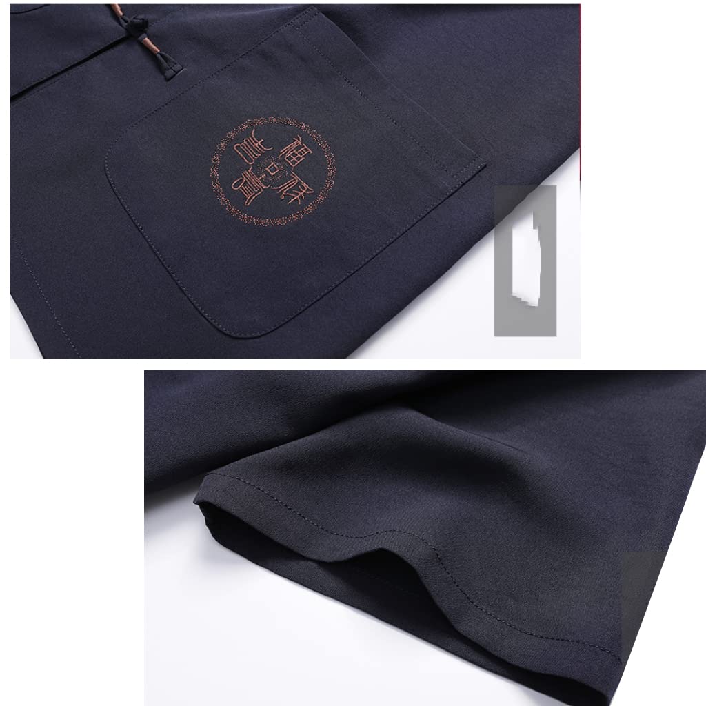 Men's Summer Thin Tai Chi Uniform & Tang Suit Pants - Chinese Traditional Kung Fu Clothing for Martial Arts (Grey, Sizes 1-4XL) - Perfect for Tai Chi Practice, Kung Fu Training & Cultural Performances