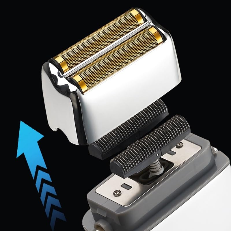 Professional Waterproof Electric Razor for Men - Rechargeable Cordless Shaver with Metal Housing for Bald Head & Beard Trimming - Perfect for Travel, Home & Gym Use