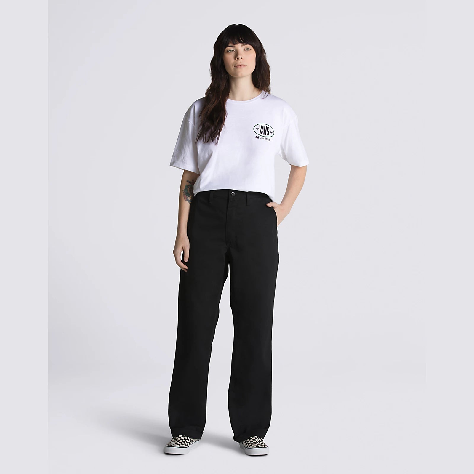 VANS Authentic Relaxed Chino Pants for Men - Classic Black Casual Trousers | Comfortable & Stylish for Everyday Wear, Work & Outdoor Activities