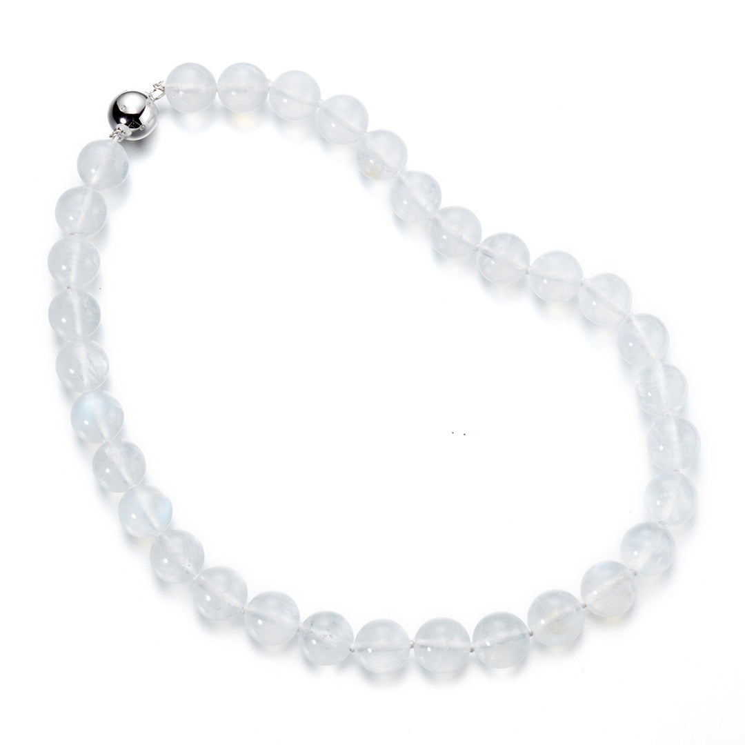 Moonstone Necklace for Women - Healing Crystal Jewelry with Sterling Silver Chain - Perfect for Meditation, Yoga & Spiritual Gifts