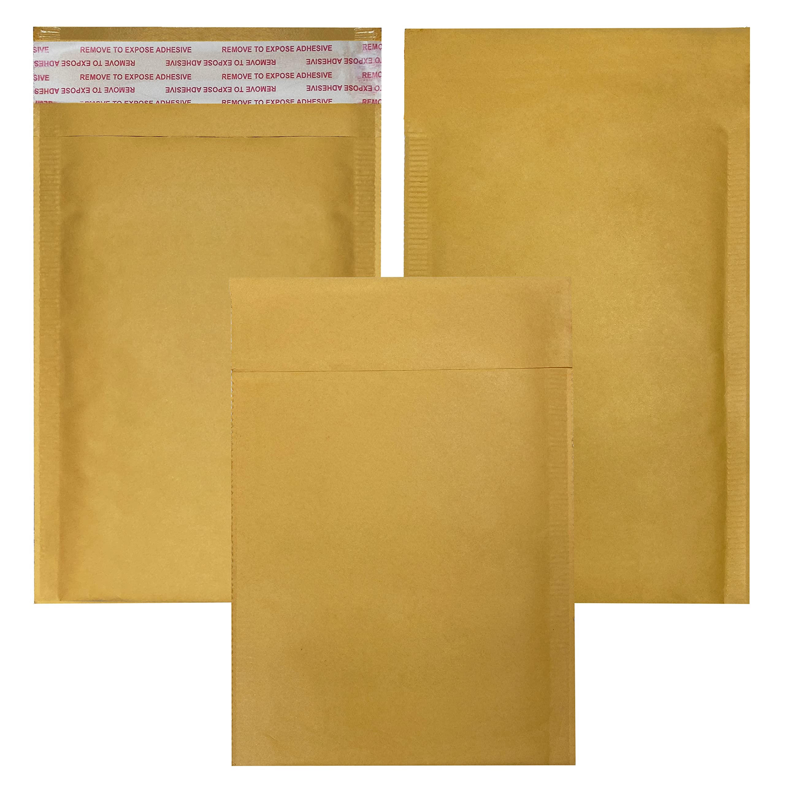uBoxes Kraft Bubble Mailers 4x8 Inches #000 (Pack of 500) - Yellow Padded Envelopes for Shipping, Ecommerce, and Small Business Packaging