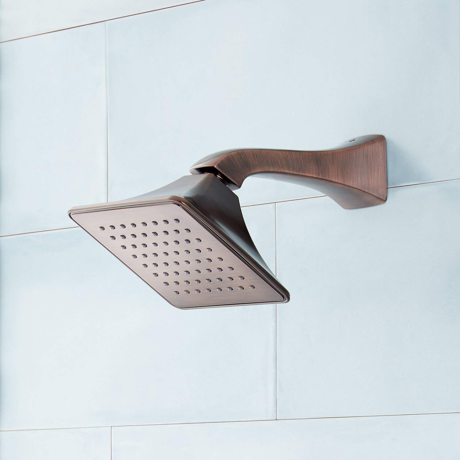 Signature Hardware 948963-6-1.8 Vilamonte 1.8 GPM Single Function Shower Head with Shower Arm - Chrome Finish for Modern Bathroom Upgrade