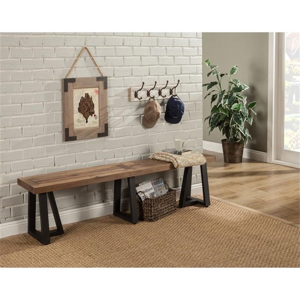 Modern Home Square 4-Piece Dining Set with Table, Bench & Sideboard - Perfect for Small Spaces and Cozy Family Meals