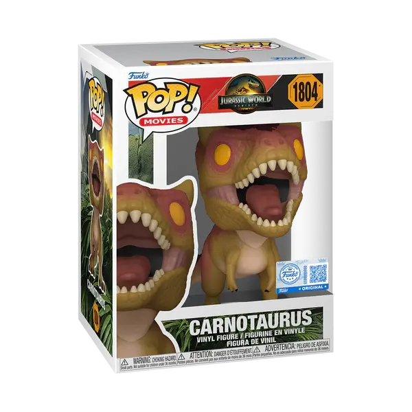 Funko POP! Carnotaurus Jurassic World Rebirth - Collectible Vinyl Figure - Perfect for Jurassic Park Fans & Dinosaur Collectors - Great Gift for Movie Lovers & Home Decor