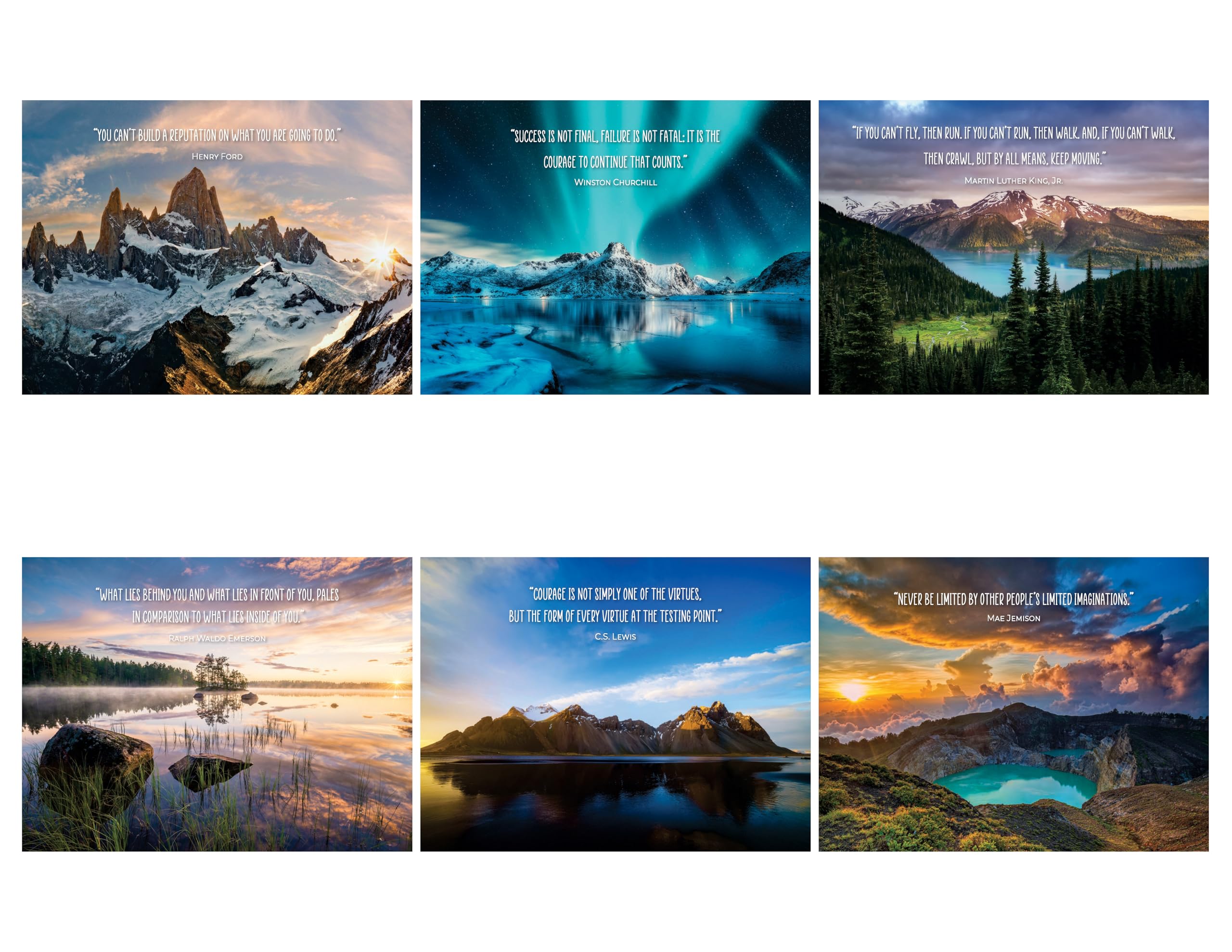 JBH Creations 2025 Motivational Calendar - Wisdom in Nature Inspirational Quotes for Home, Office & Classroom Decor | Daily Positivity & Goal Setting Planner