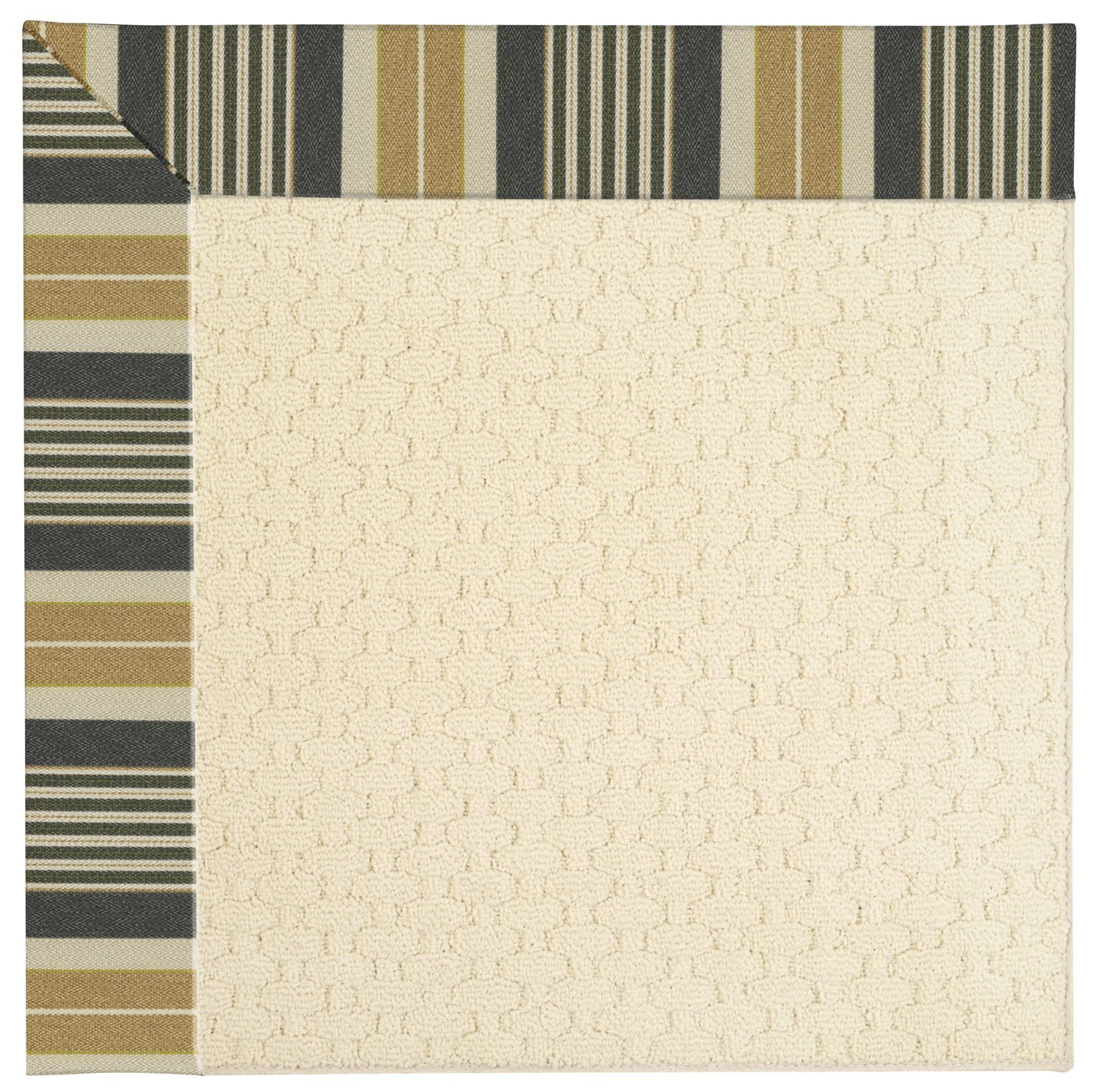 Capel Rugs Zoe-Sugar Mountain 8x8 Feet Black Stripe Rectangle Machine Tufted Area Rug for Living Room, Bedroom & Office Decor