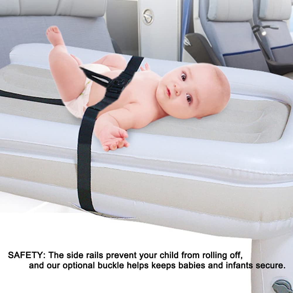 GEMGO Inflatable Airplane Bed for Toddlers - Portable Travel Bed for Infants & Kids, Fits Most Airplane Economy Seats | Perfect for Long Flights, Road Trips & Sleepovers