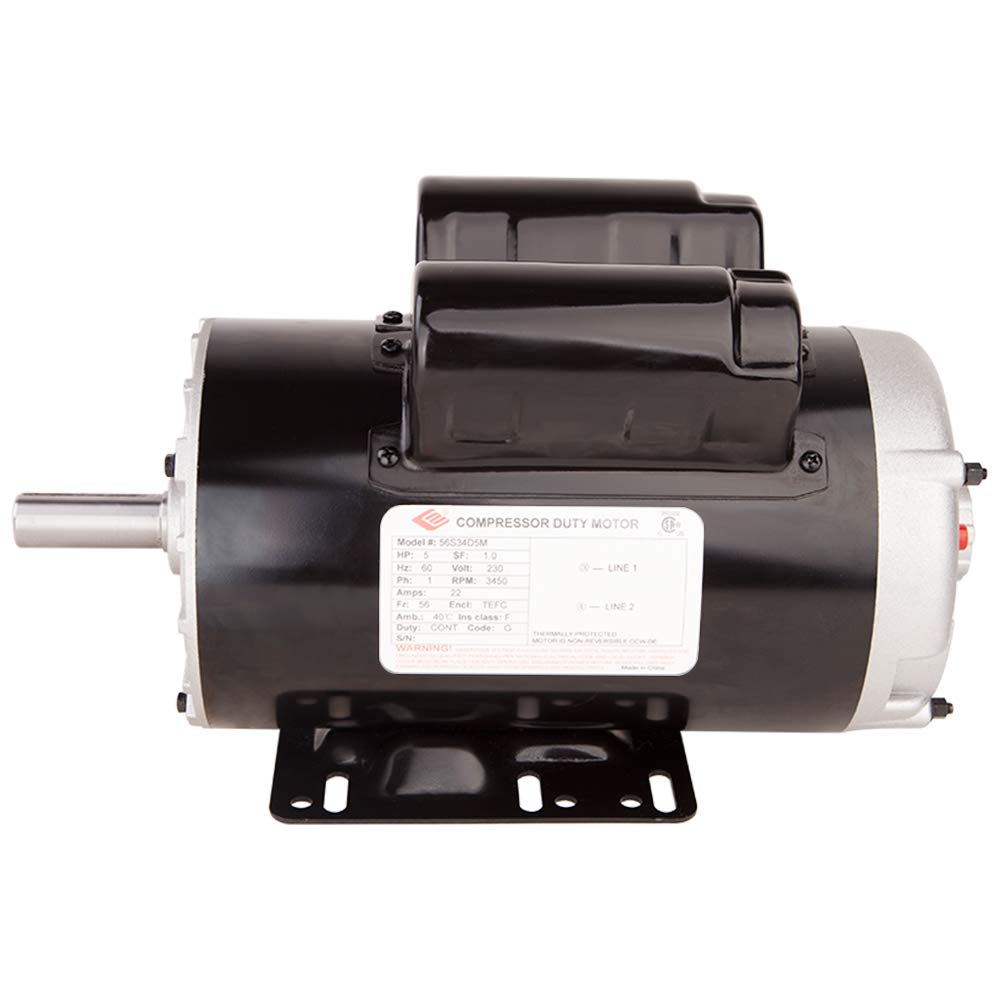 5HP Single Phase Electric Motor 3450 RPM 56 Frame 7/8