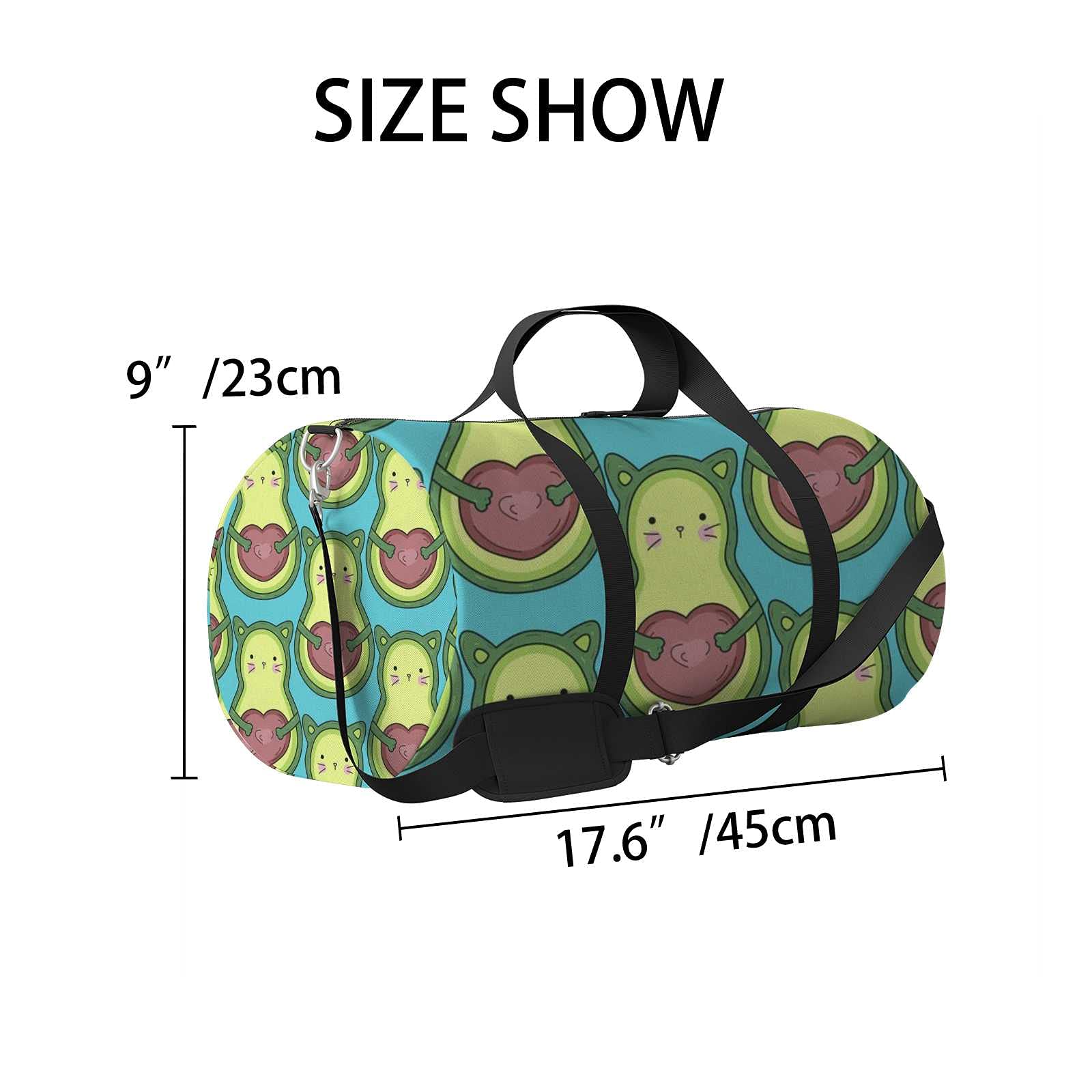 Waterproof Lightweight Gym Bag for Women & Men - Hand Drawn Cat Pattern Duffle Bag, Carry-On Travel Duffel with Boarding Grips | Perfect for Workouts, Travel, Yoga & Sports