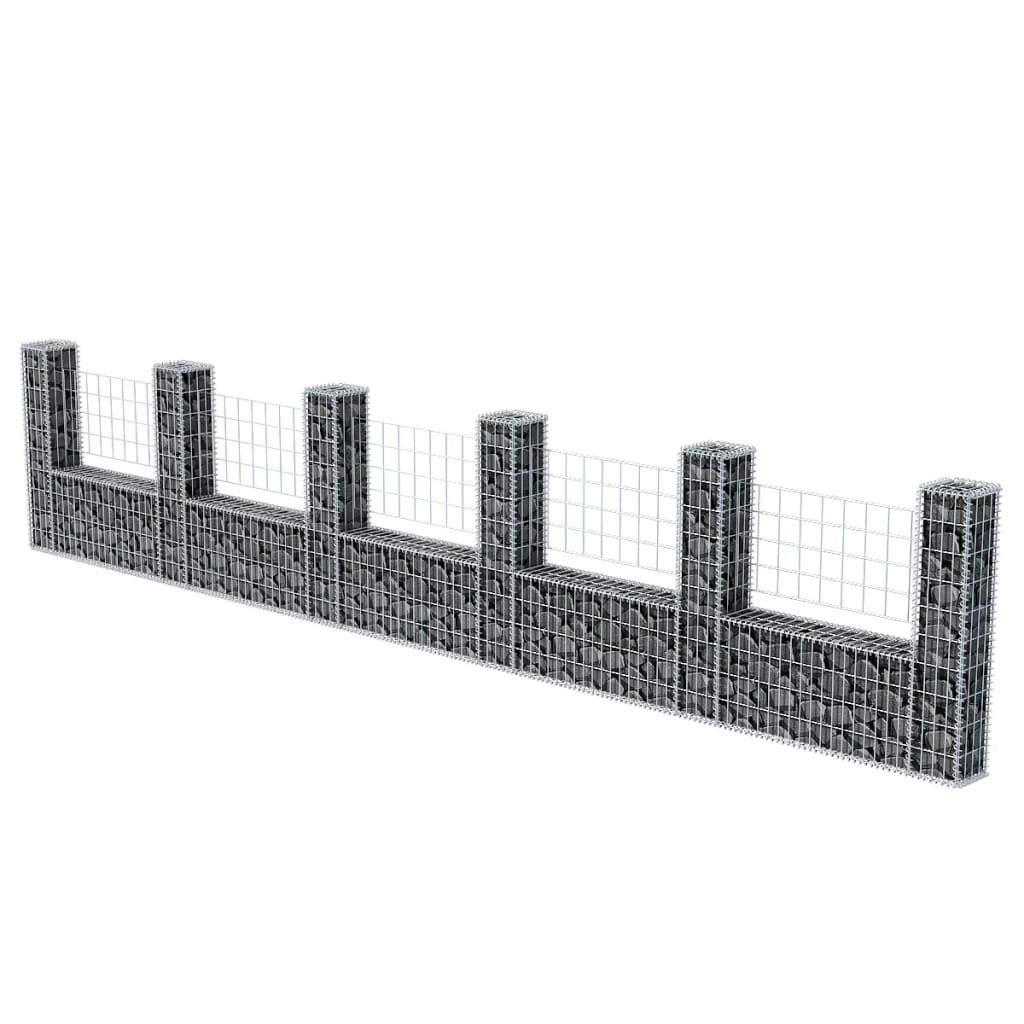 Galvanized Steel U-Shape Gabion Raised Bed Planter - 224.4