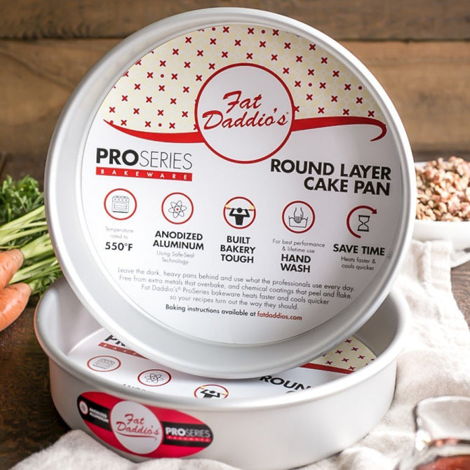 Fat Daddio's Pro Series 2-Inch Height Round Cake Pan - Professional Baking for Cakes, Cupcakes & Desserts - Perfect for Home Bakers & Pastry Chefs