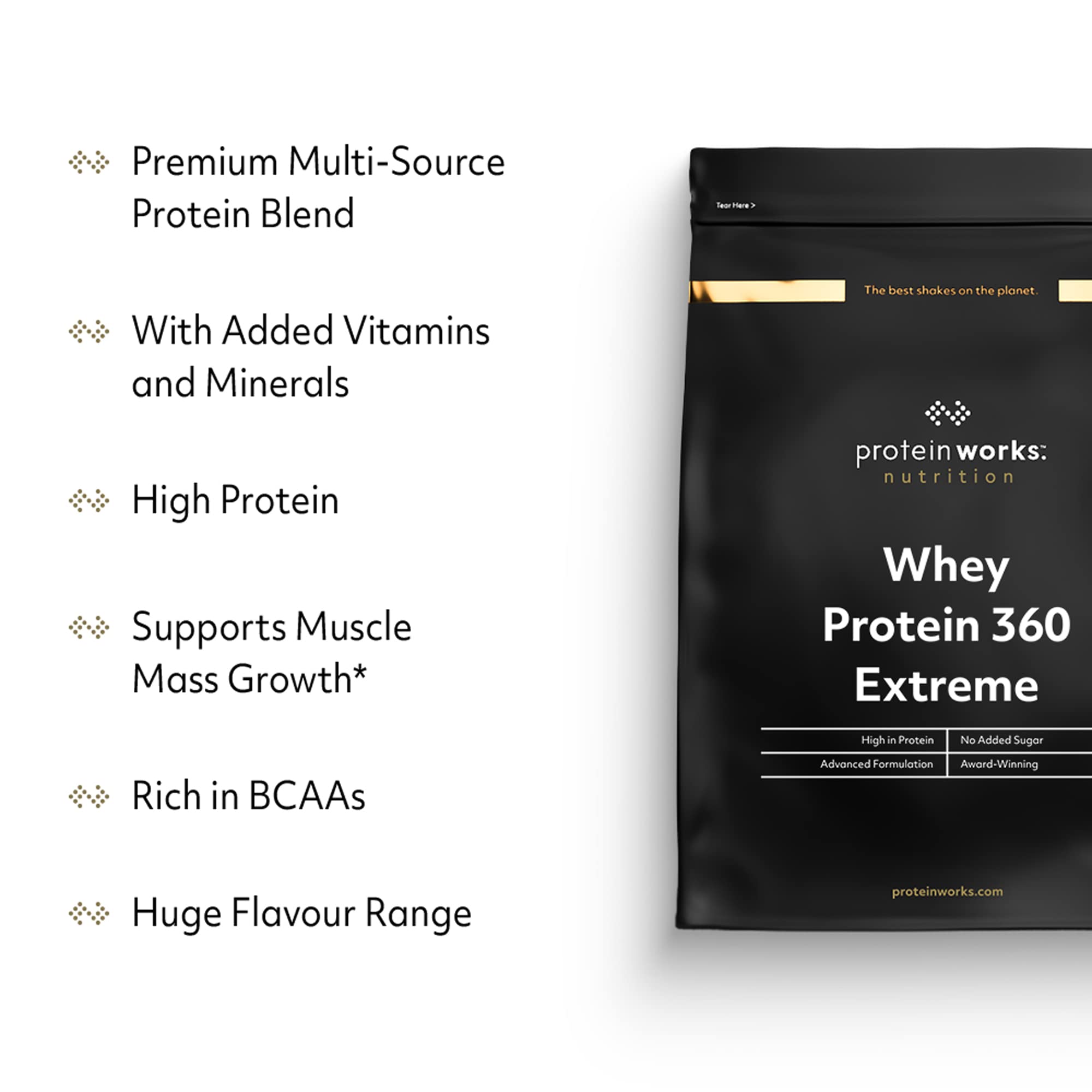 Protein Works Whey Protein 360 Extreme - Premium Whey Protein Powder with BCAA & Glutamine, Salted Caramel Flavor, 600g for Muscle Recovery & Post-Workout Nutrition