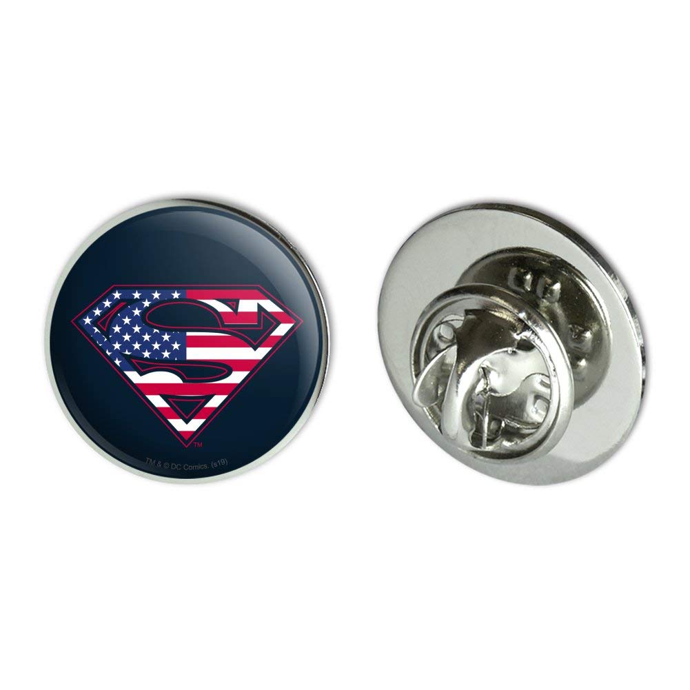 Superman USA American Flag Shield Logo 0.75