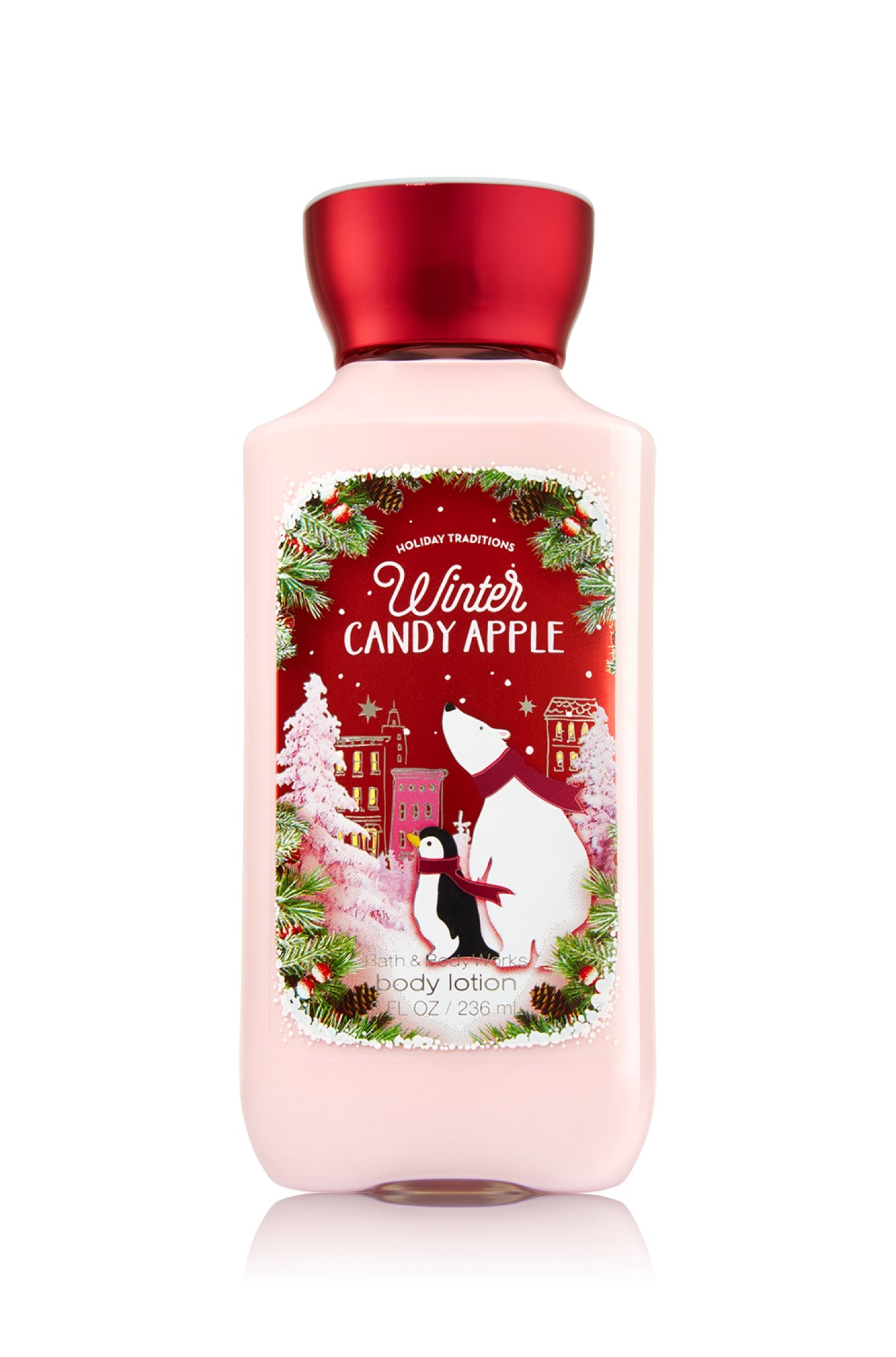 Bath & Body Works Winter Candy Apple Body Lotion 8 oz - Moisturizing & Fragrant Lotion for Dry Skin - Perfect for Winter Skincare & Holiday Gifts