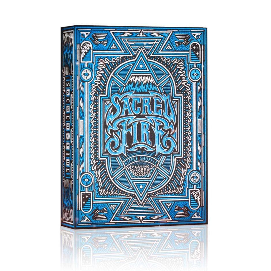 Sacred Fire Playing Cards - Sapphire Blaze Edition | Premium Blue Deck for Poker, Magic Tricks & Cardistry | Perfect for Game Nights & Professional Performances