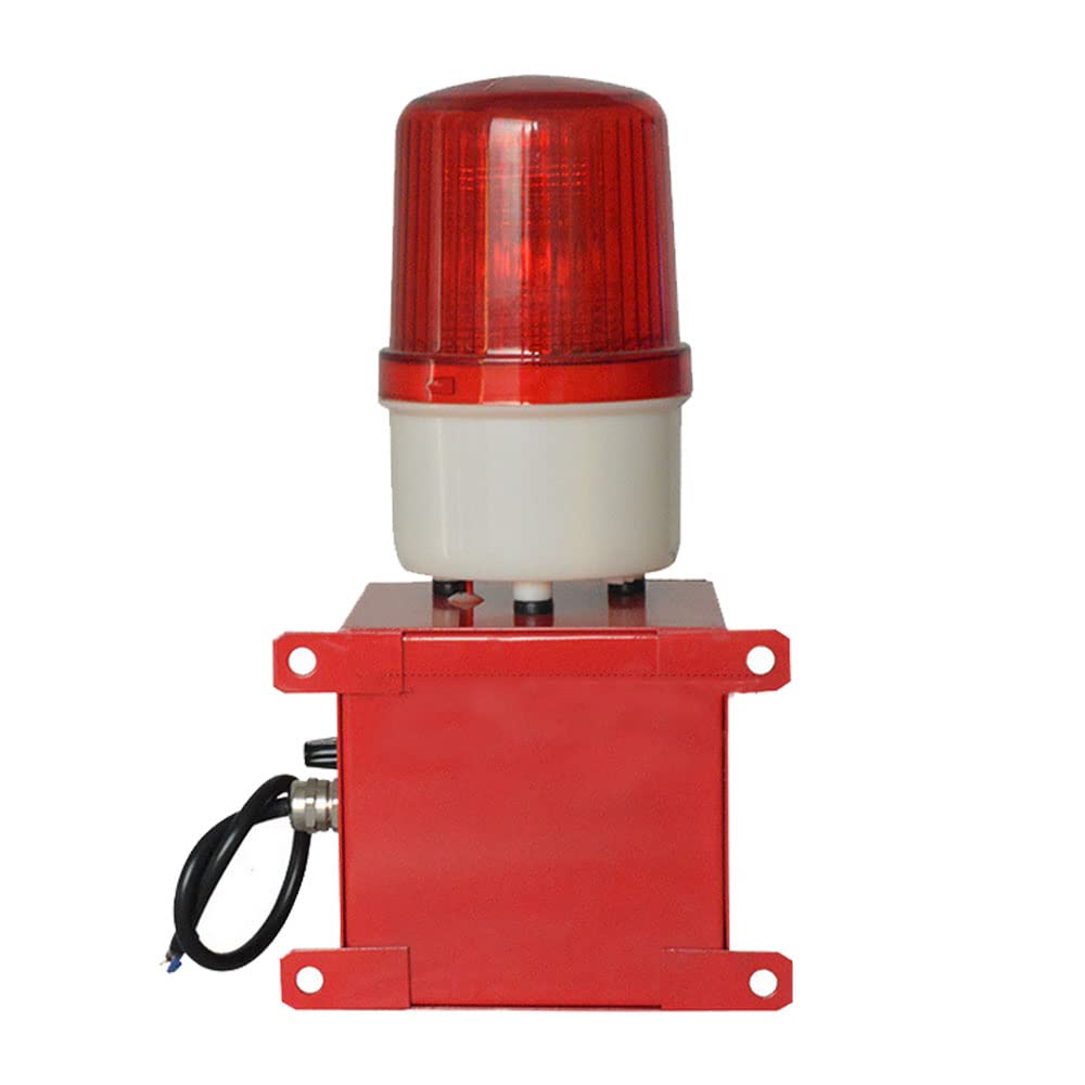 ATO 106-120dB Adjustable Audible & Visual Alarm with Strobe Light - 24V DC Security Siren for Home & Business Warning Systems | Ideal for Emergency Alerts, Industrial Safety, and Security Applications