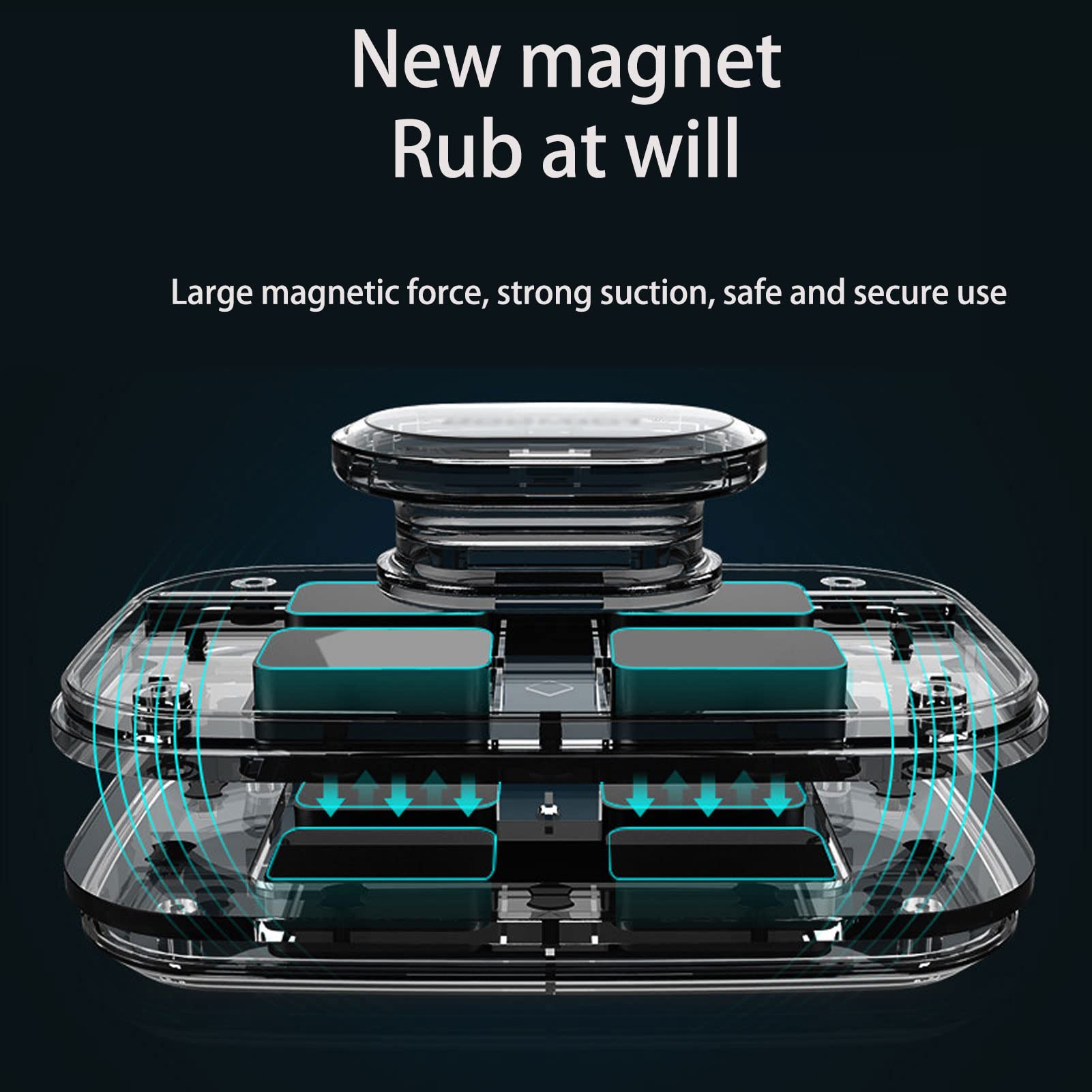 Double-Sided Magnetic Window Cleaner - Strong 3-28mm Suction for Indoor/Outdoor Glass Cleaning - Perfect for High-Rise Windows, Skylights & Hard-to-Reach Glass Surfaces