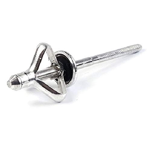 Tri-Fold Exploding Pop Rivets 5/32 x 5/16 Grip (5-5) Aluminum Shaveable Head Blind Rivets with Sealing Washer - Pack of 100 for Metal Fabrication, Automotive Repair & DIY Projects