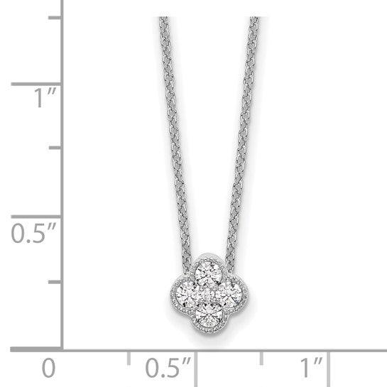 14K White Gold Four Leaf Clover Charm Pendant Necklace for Women - Elegant Irish Jewelry Gift for Birthday, Anniversary & St. Patrick's Day - Perfect for Everyday Wear & Special Occasions