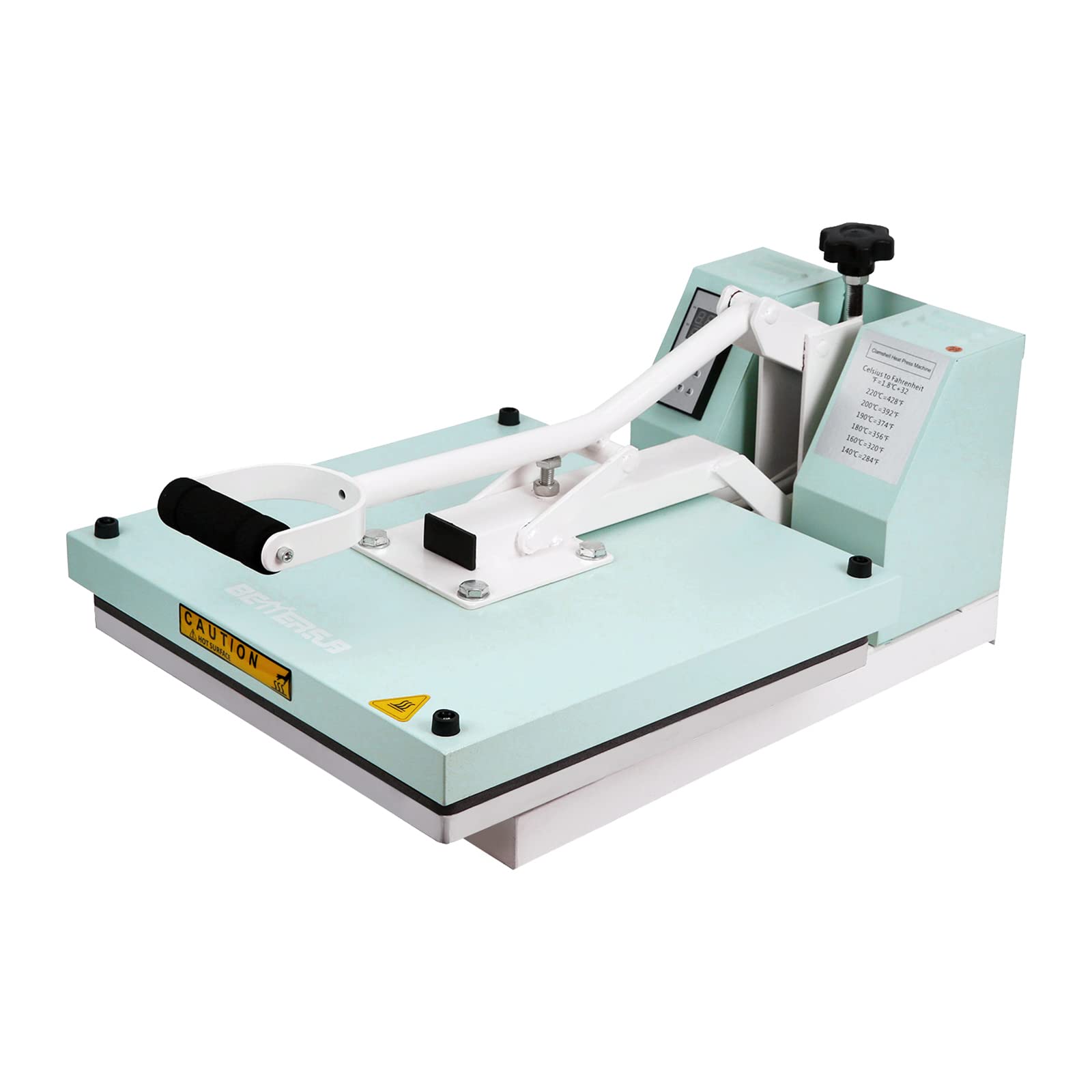 BetterSub 15x15 Inch Digital Heat Press Machine - Industrial Quality Clamshell Sublimation T-Shirt Printer for DIY Custom Apparel & Merchandise (Teal) | Perfect for T-Shirt Printing, Mugs, Hats & Home Business