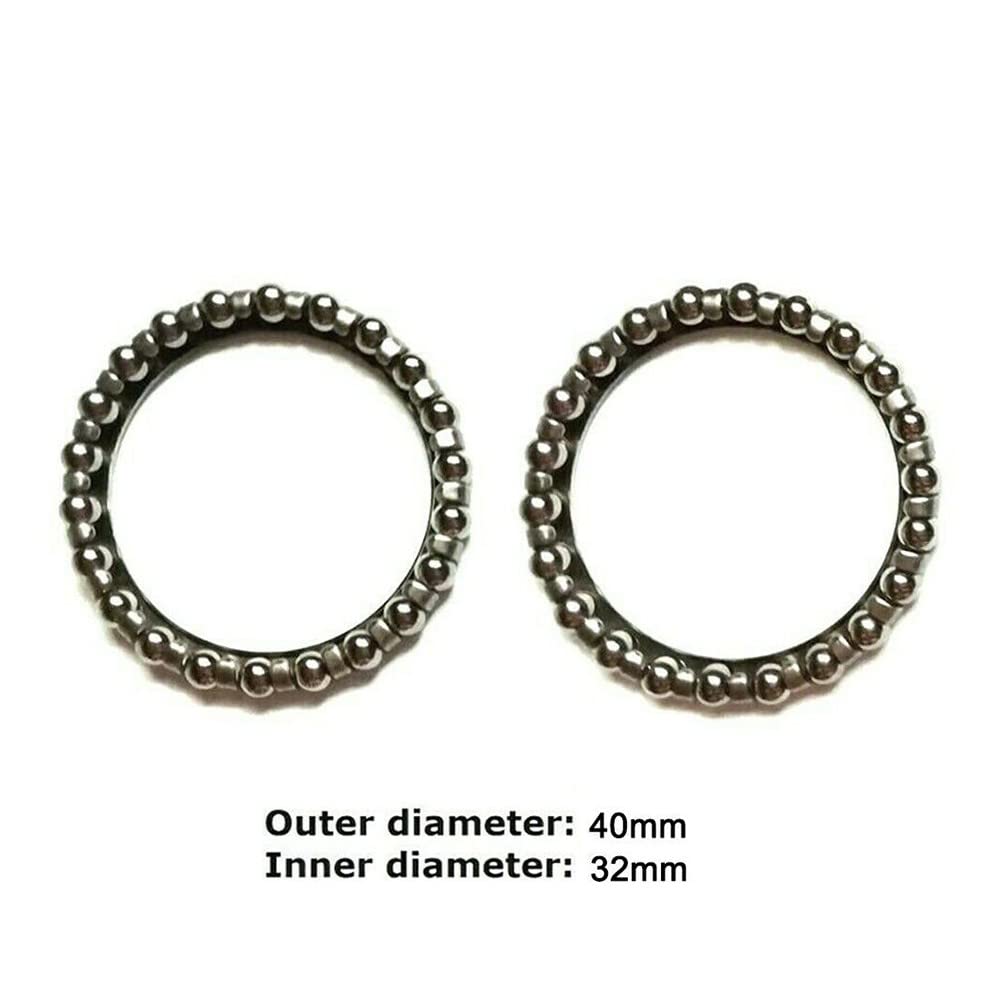 4Pcs 40mm Bicycle Headset Bearing Balls - Caged Bearing Race Replacement Parts - Durable Metal Ring for Bike Repair & Maintenance - Perfect for Mountain, Road & BMX Bikes