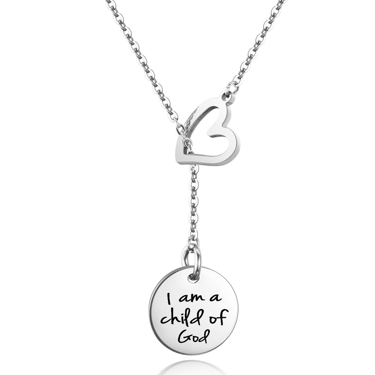 UOIPENGYI Girls Christian Necklace - 'I Am a Child of God' Religious Jewelry for First Communion, Baptism & Prayer | Faith-Based Gift for Teens & Children | Perfect for Church, Sunday School & Special Occasions