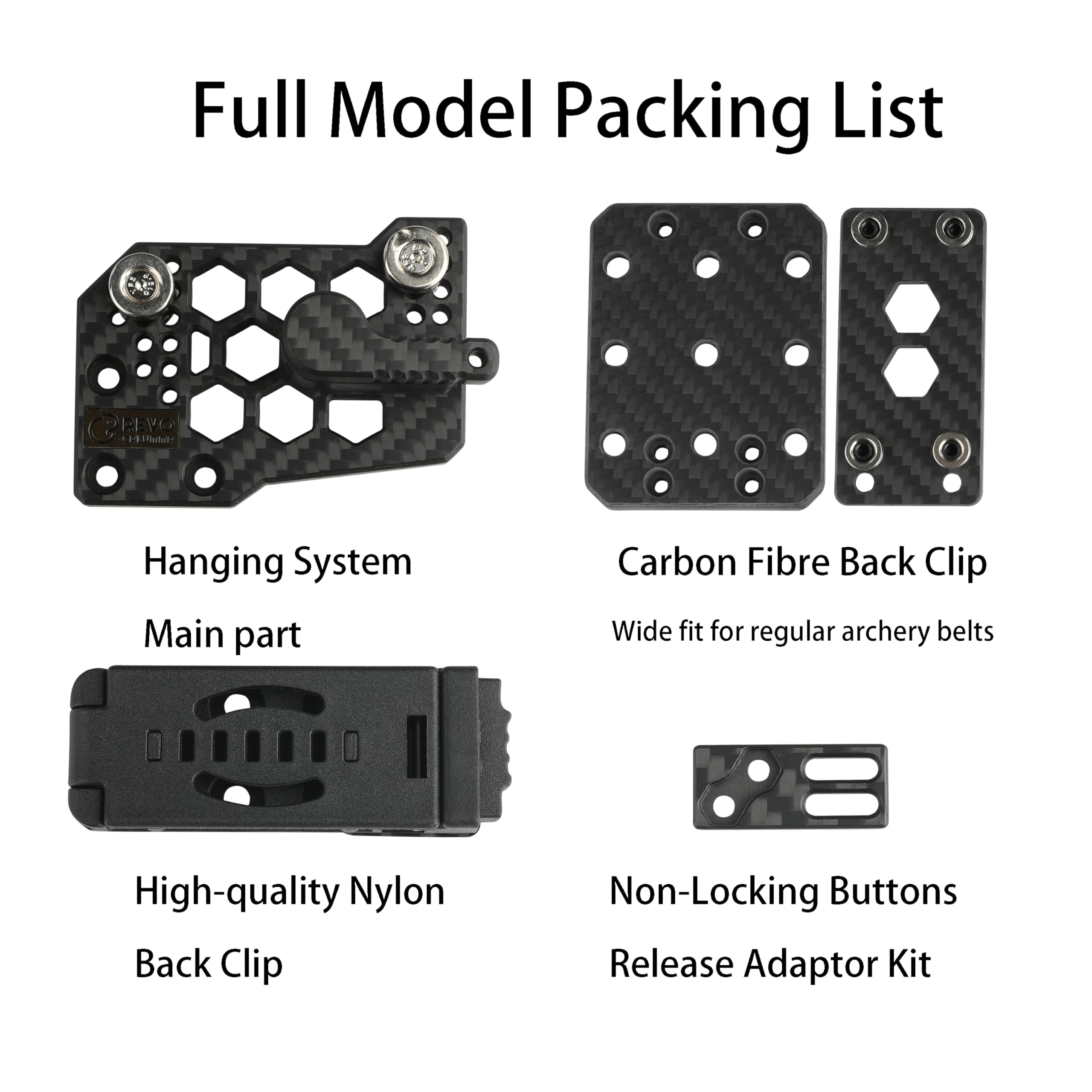 AMEYXGS Carbon Fiber Bow Release Hanging System - Quick Holder Release Jigs for Archery Accessories | Perfect for Target Practice, Hunting & Bow Maintenance