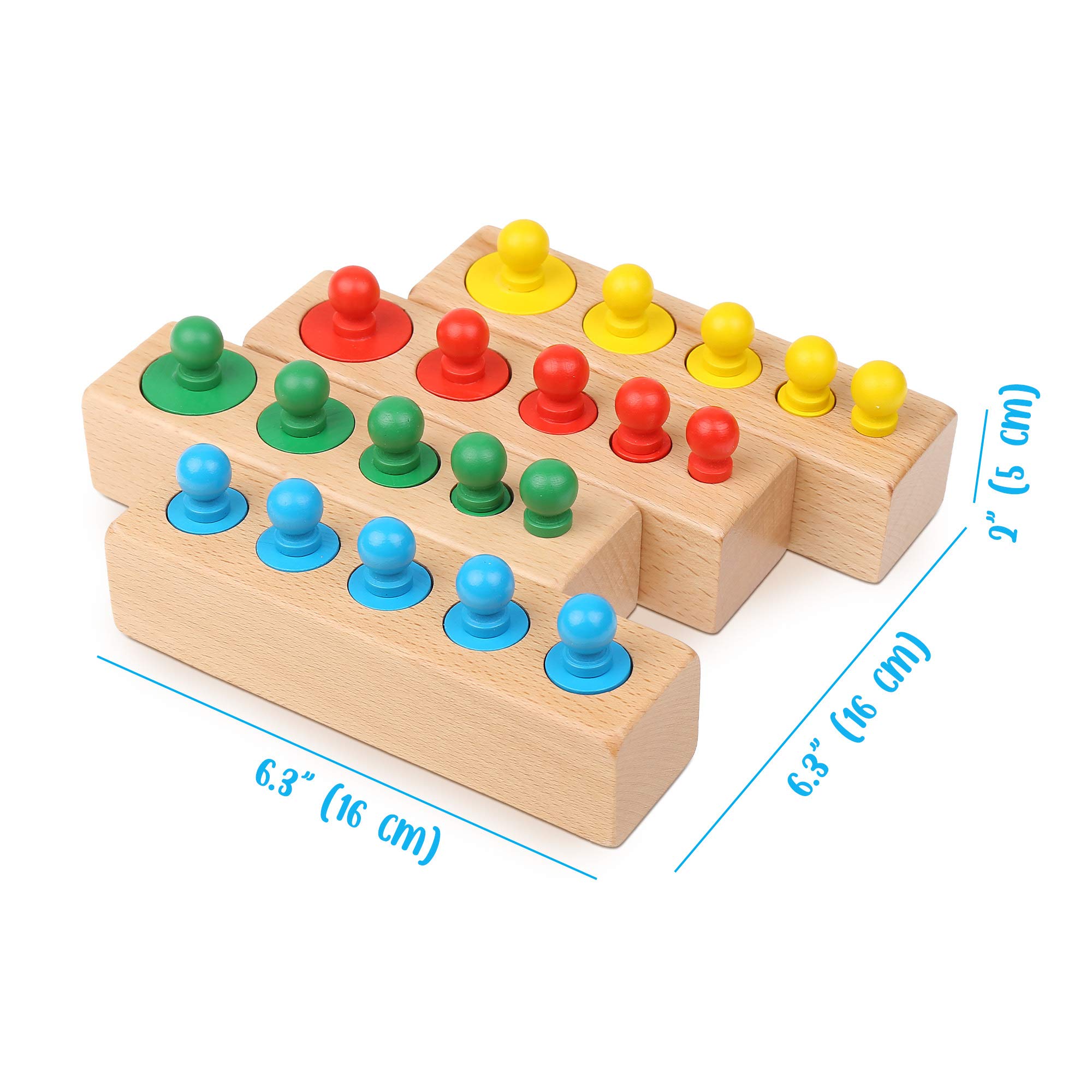 Montessori Wooden Blocks & Puzzle Toys for Kids Ages 4+ | Educational Stacking Rainbow, Shape Sorter & Geoboards | STEM Learning Toys for Preschool Classroom & Home Play