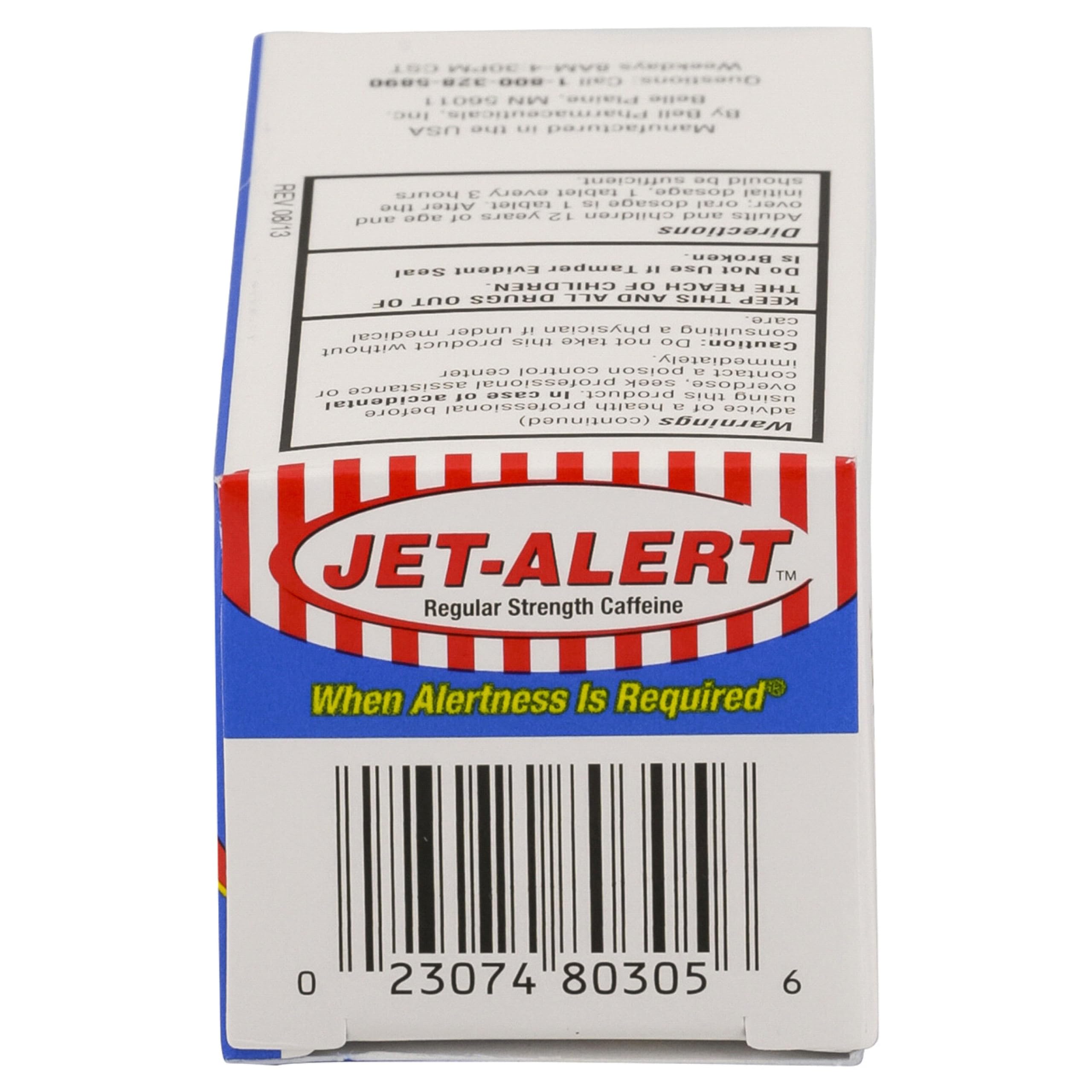 Jet Alert Regular Strength 100mg Caffeine Tablets - 120 Count Bottle (Case of 36) | Stay Alert & Focused for Work, Study & Long Drives