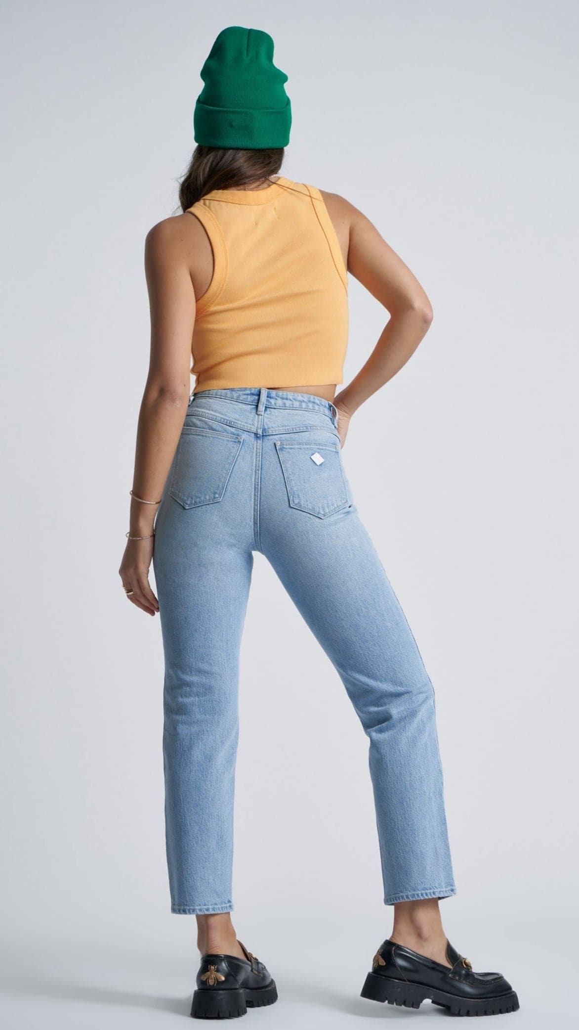 Abrand Women's High Waist Slim Fit Jeans - 94% Cotton Stretch Denim Pants for Casual Wear & Everyday Outfits