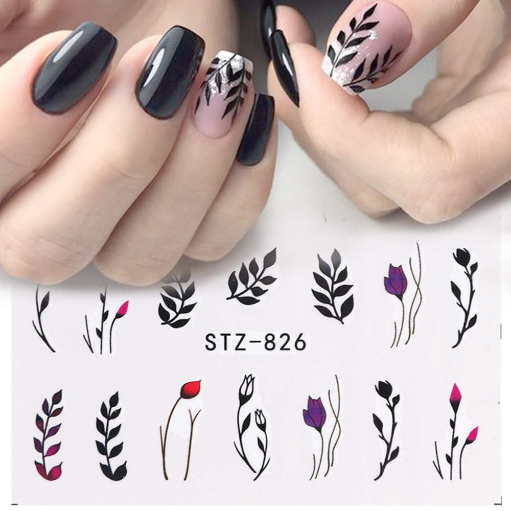 29 Sheet Water Transfer Nail Art Stickers - Butterfly, Leaf, Flamingo, Flower & Feather Designs for Women, Girls & Kids | DIY Manicure & Salon Nail Decoration | Perfect for Parties, Weddings & Everyday Wear