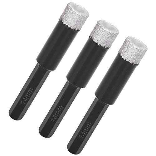 Diamond Drill Bit Set - Dry Diamond Drill Bits with Vacuum Hole Saw for Vitrified Tiles, Granite, Polished Tiles & Quartz Stone - Perfect for Tile Installation, Bathroom Renovation & Stone Cutting Projects