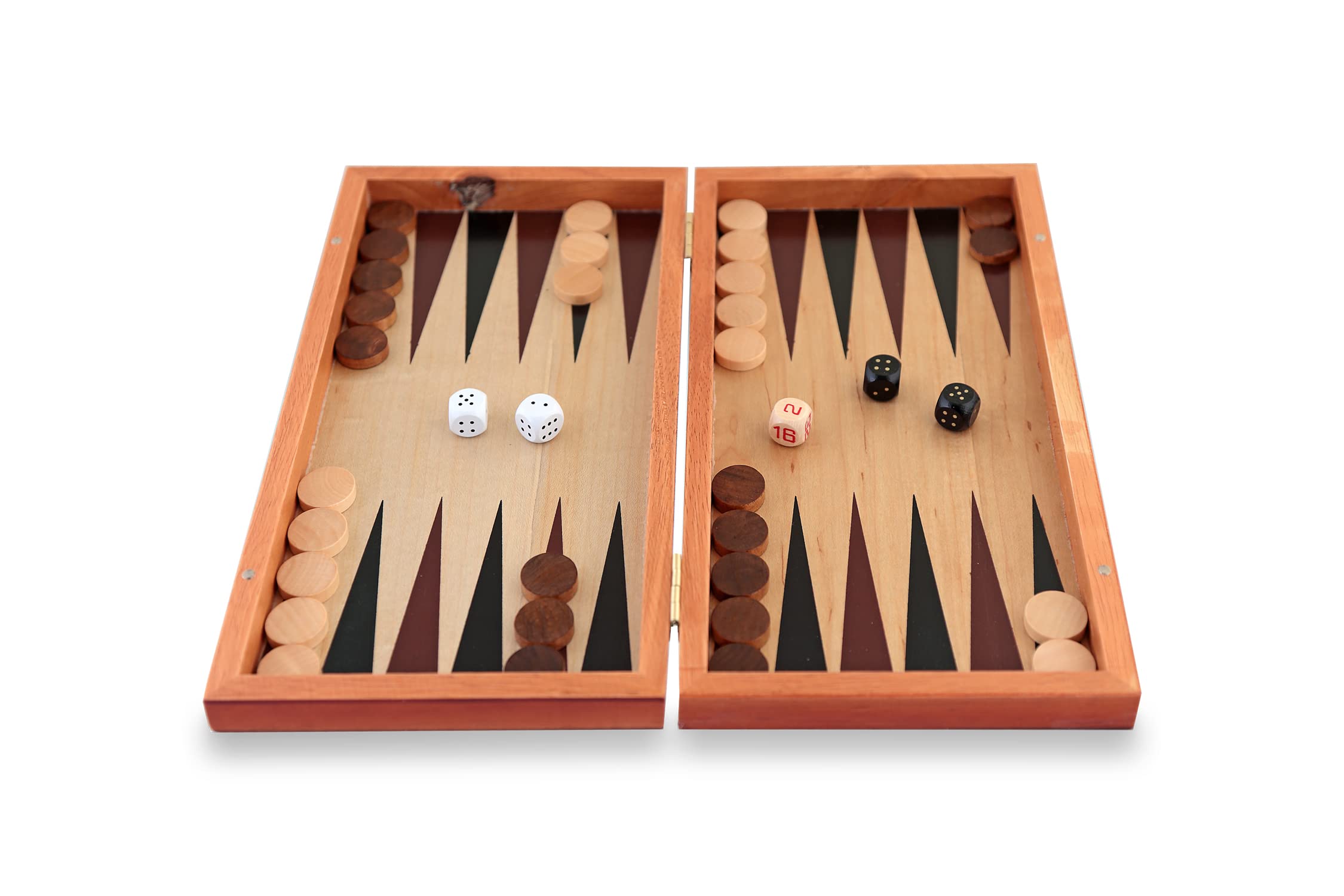 Travel Backgammon Set - FSC 100% Wood (SG1019) for Camping & Gifts
