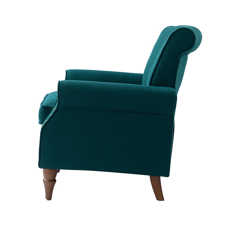 Hypanis Upholstered Armchair with Solid Wood Legs - Modern Living Room Accent Chair for Home, Office & Reading Nook - Comfortable Lounge Chair for Relaxing & Decor