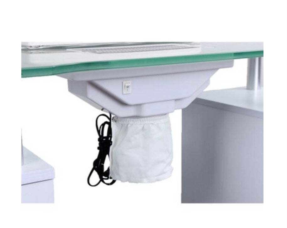 Professional Manicure Table for Nail Salon - Portable & Adjustable Nail Technician Table with LED Light & Storage Drawer - Perfect for Home, Salon, or Spa Use