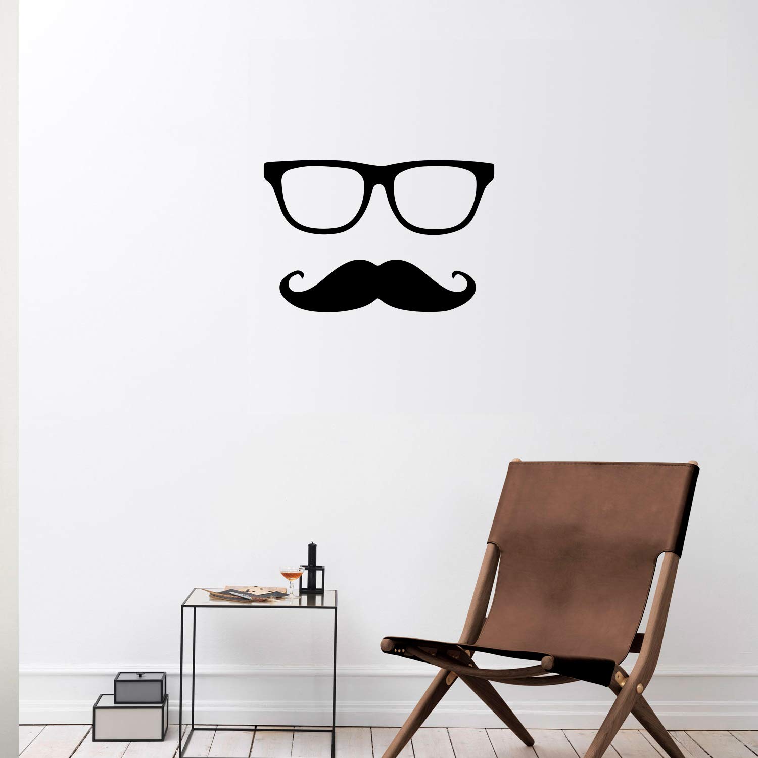 Men's Glasses Mustache Wall Decal - 15.5x23.5