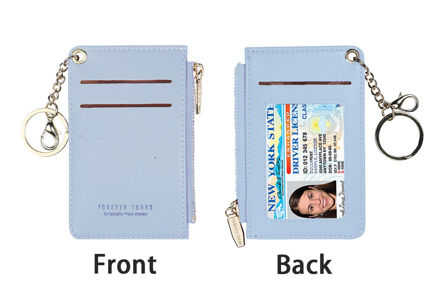 Slim Leather Card Holder Wallet for Women - RFID Blocking Small Purse with Keychain & Coin Pocket - Perfect for Travel, Everyday Use & Minimalist Lifestyle
