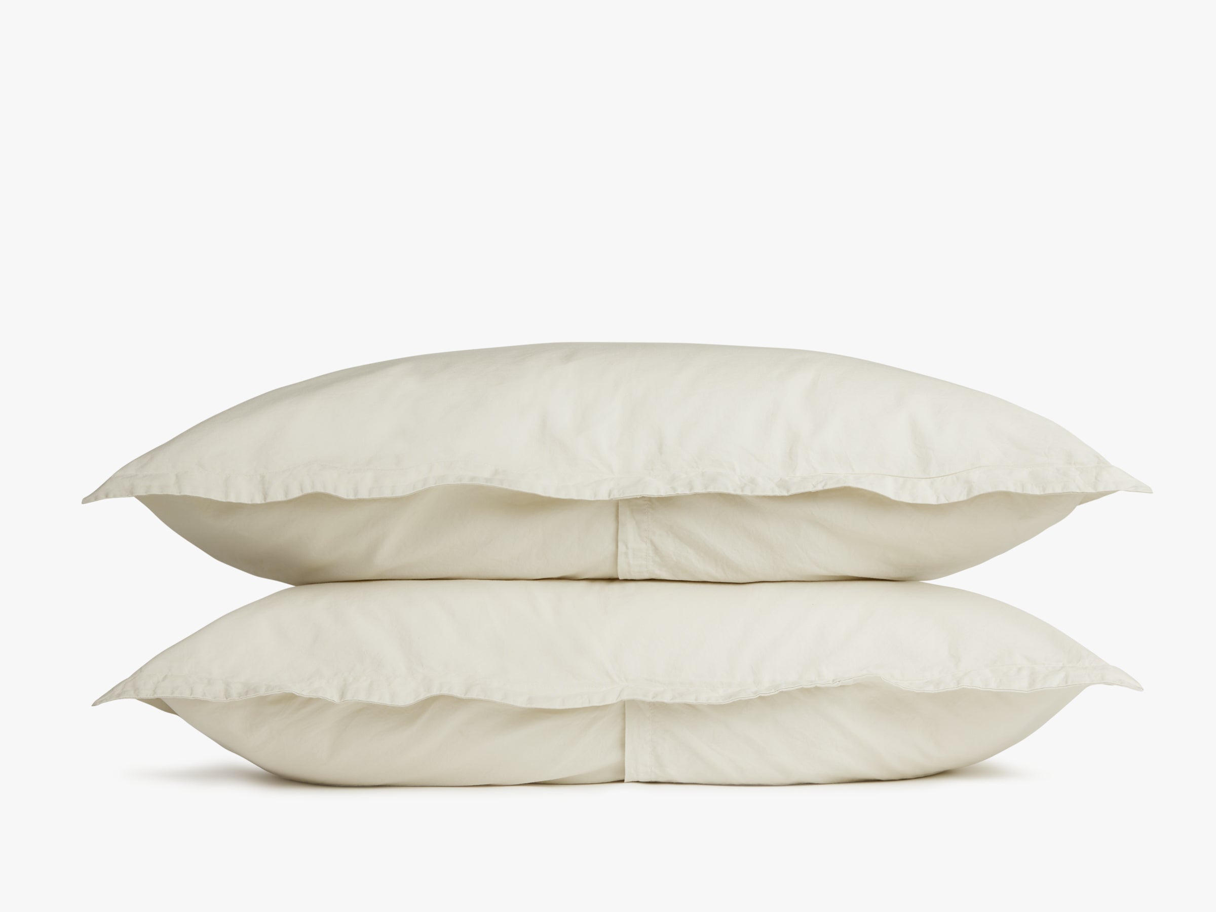 Luxury Percale Sham Set - Soft Butter Color - Premium Cotton Pillow Shams for Bedroom Decor - Perfect for Master Bedroom, Guest Room & Hotel Style Bedding